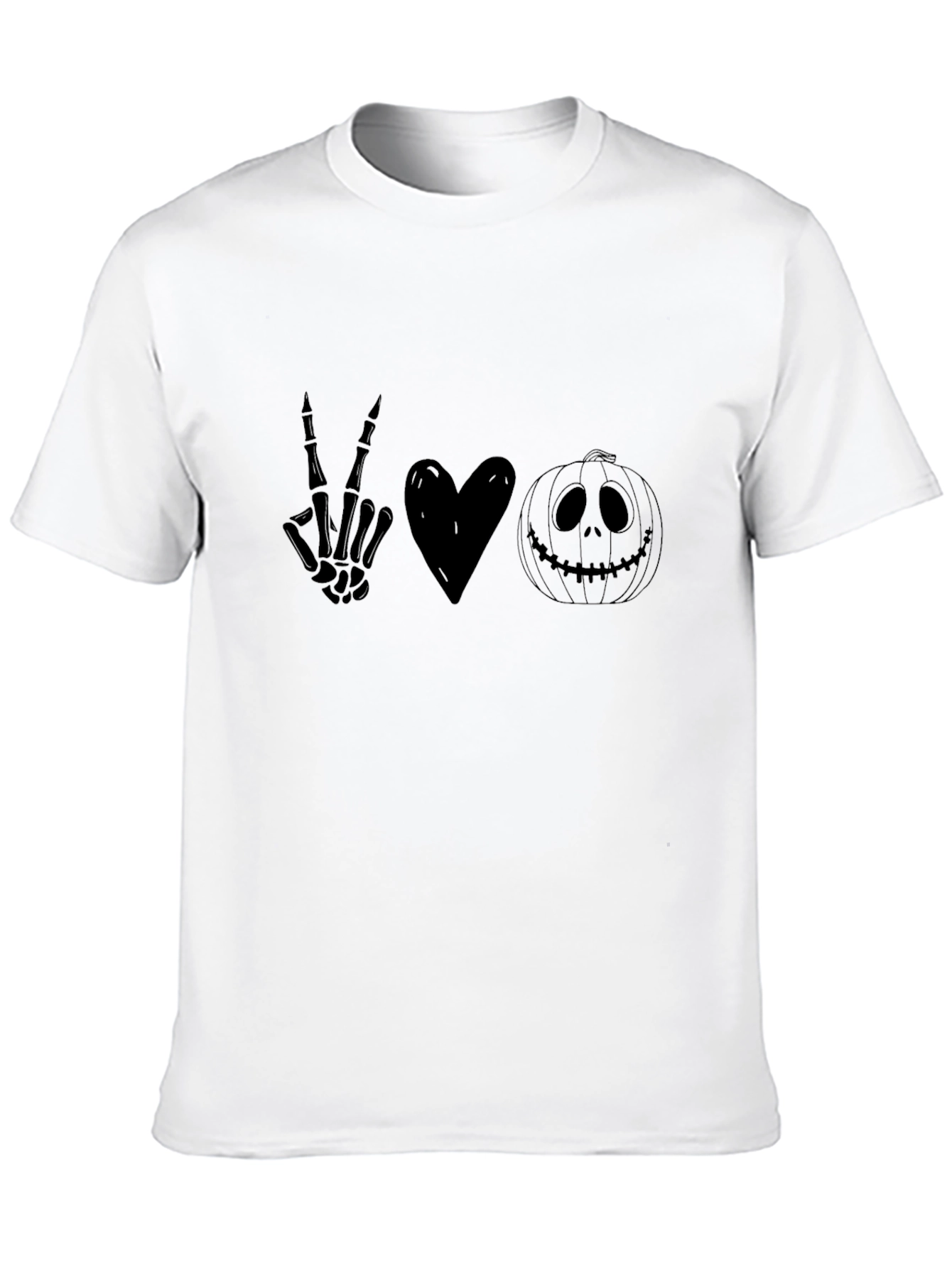 Halloween Peace Love Pumpkin Graphic Tee