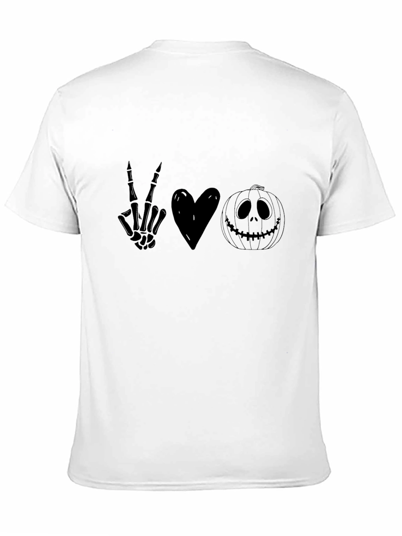 Halloween Peace Love Pumpkin Graphic Tee