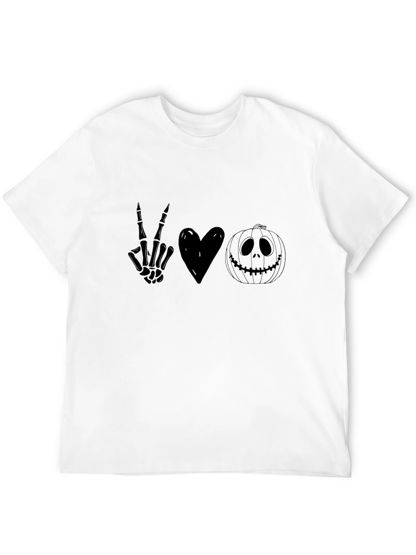 Halloween Peace Love Pumpkin Graphic Tee