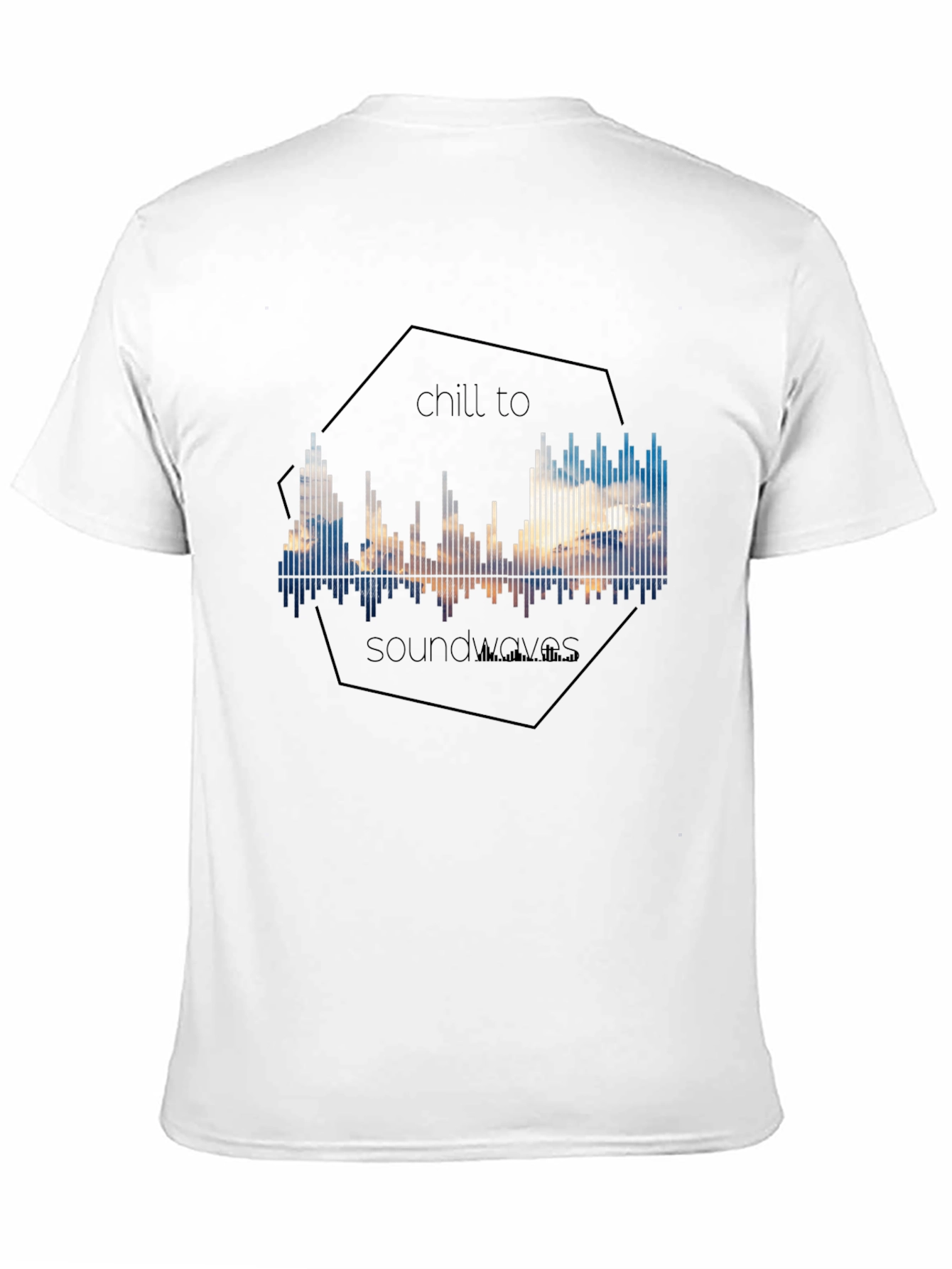 Chill to Soundwaves Graphic Tee - Black