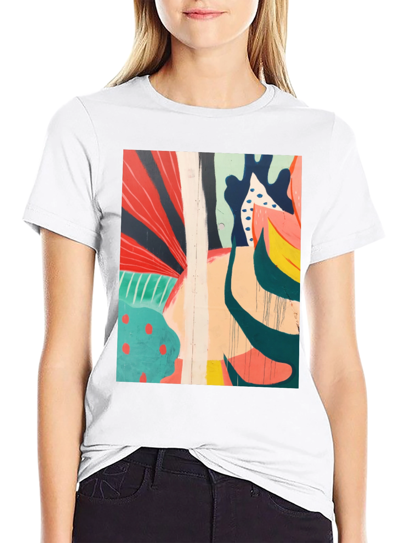 Abstract Art Black T-Shirt - Modern Graphic Tee