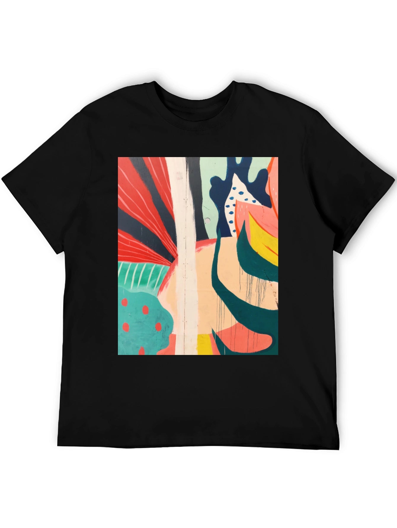 Abstract Art Black T-Shirt - Modern Graphic Tee