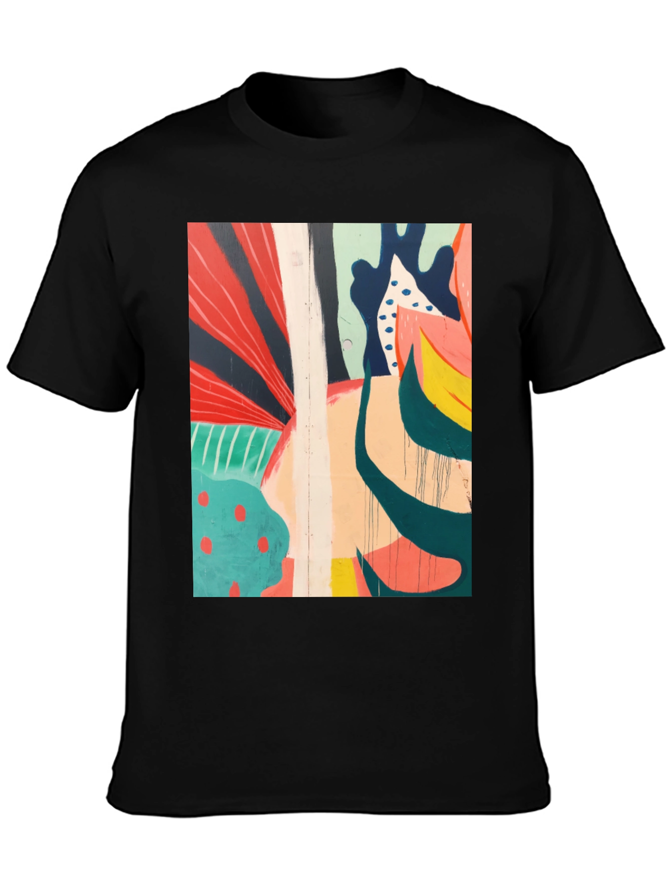 Abstract Art Black T-Shirt - Modern Graphic Tee