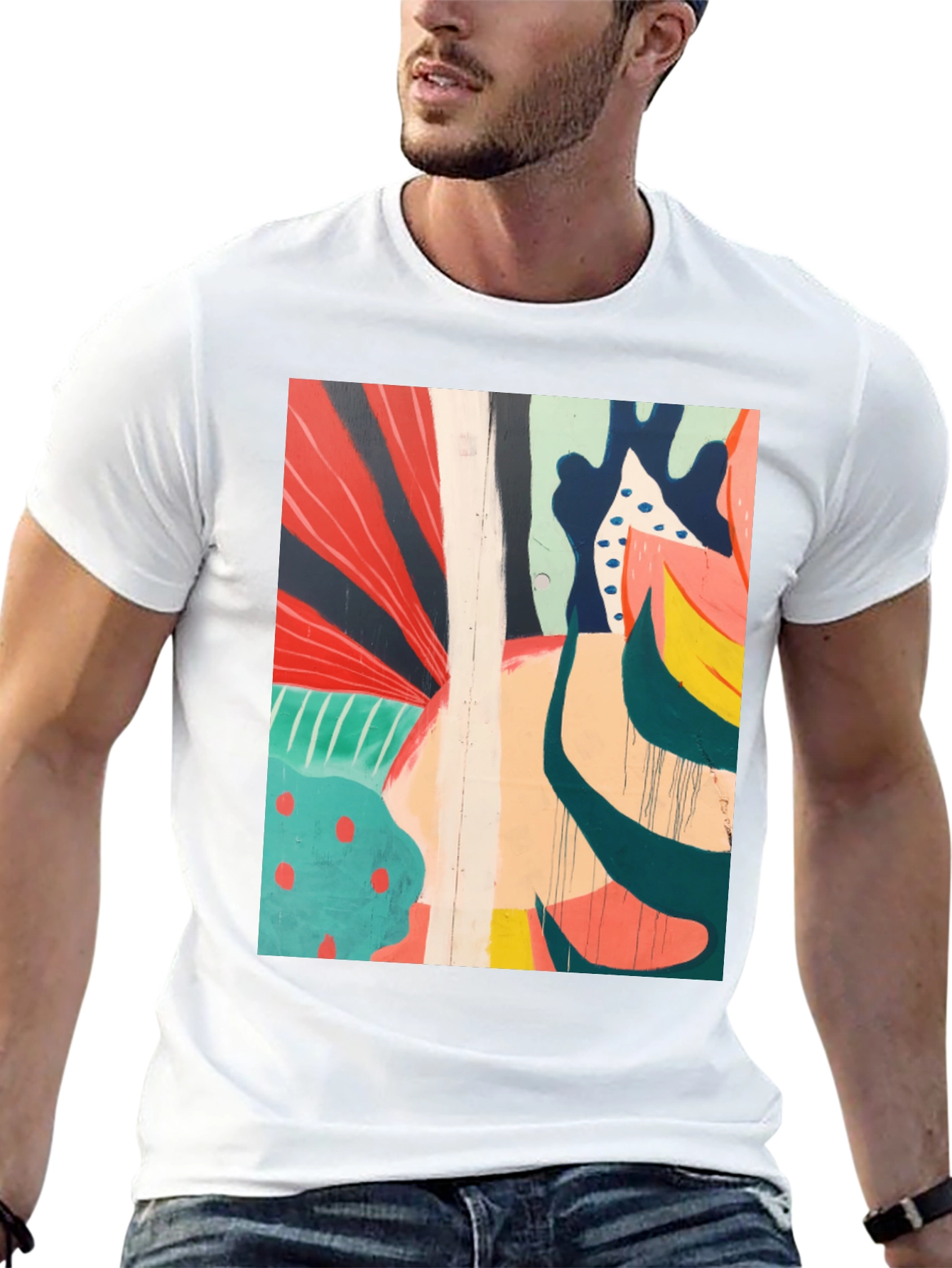 Abstract Art Black T-Shirt - Modern Graphic Tee