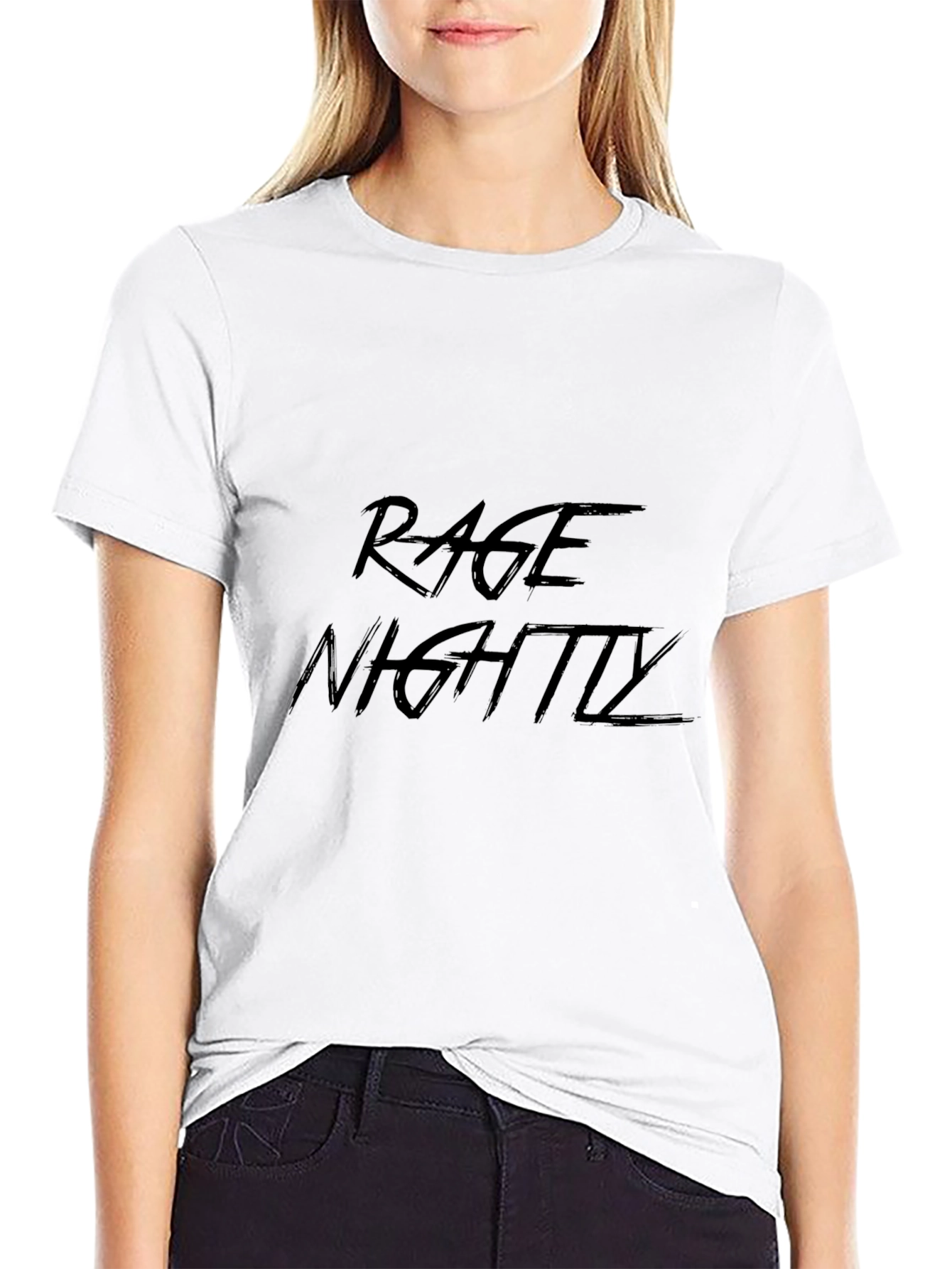 Rage Nightly Black Graphic T-Shirt