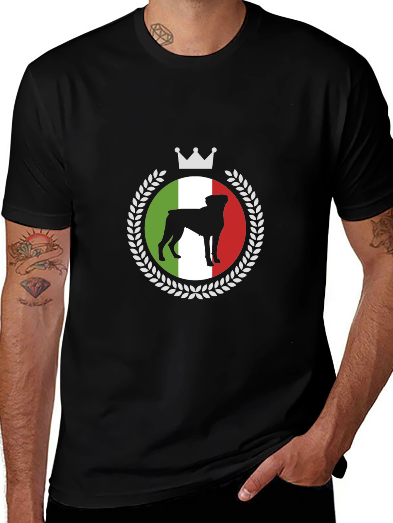 Italian Rottweiler T-Shirt Crown Dog Tee