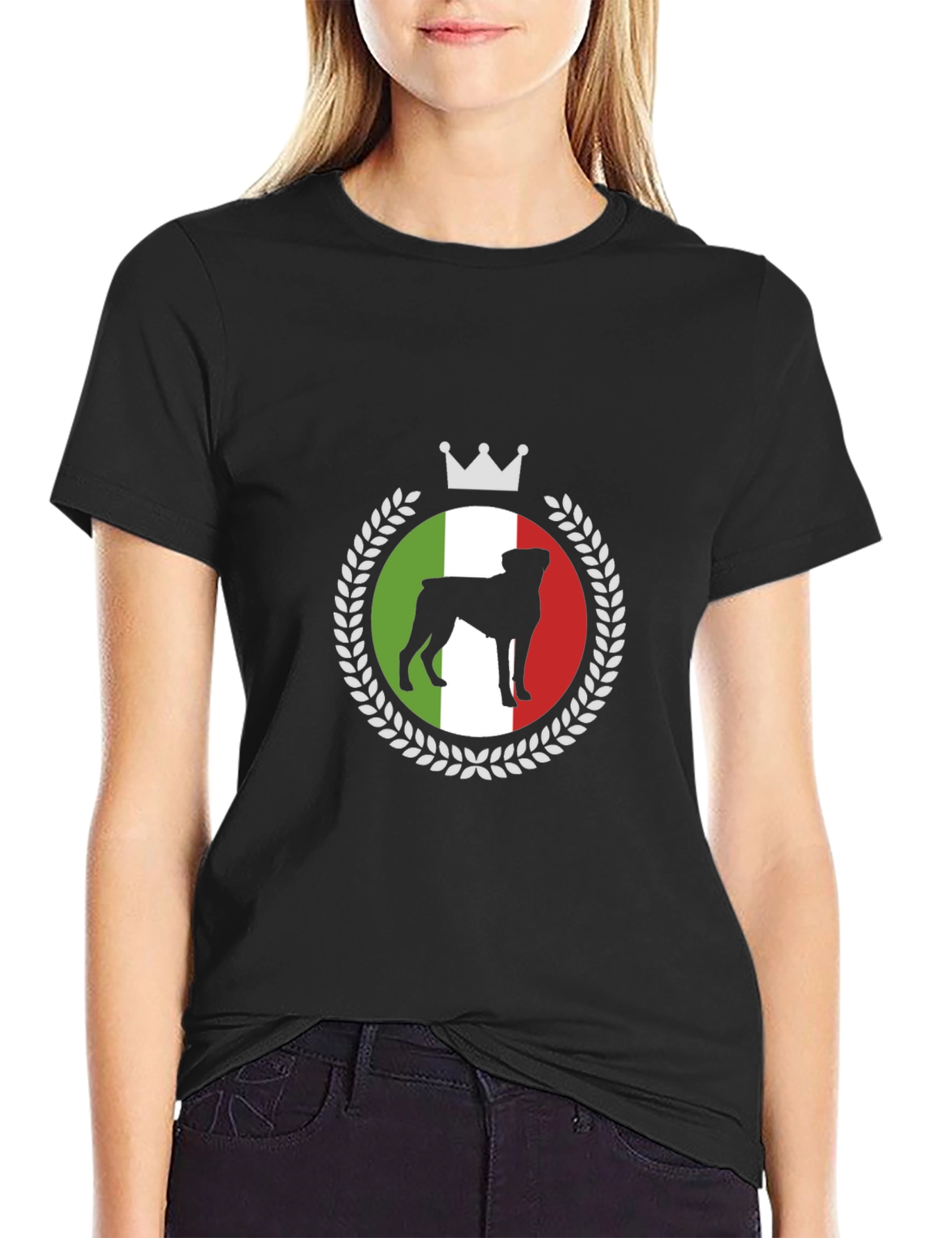 Italian Rottweiler T-Shirt Crown Dog Tee