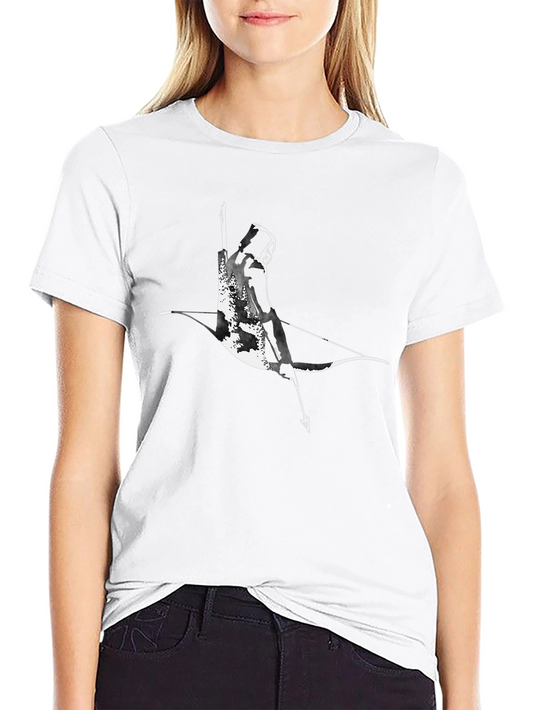 Archer Graphic Tee - Stylish Black T-Shirt for Men
