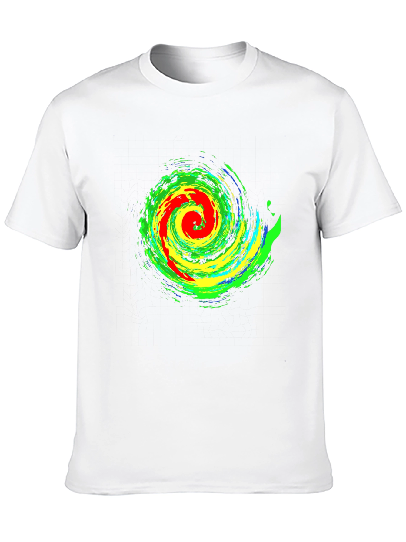 Vibrant Swirl Graphic Black T-Shirt