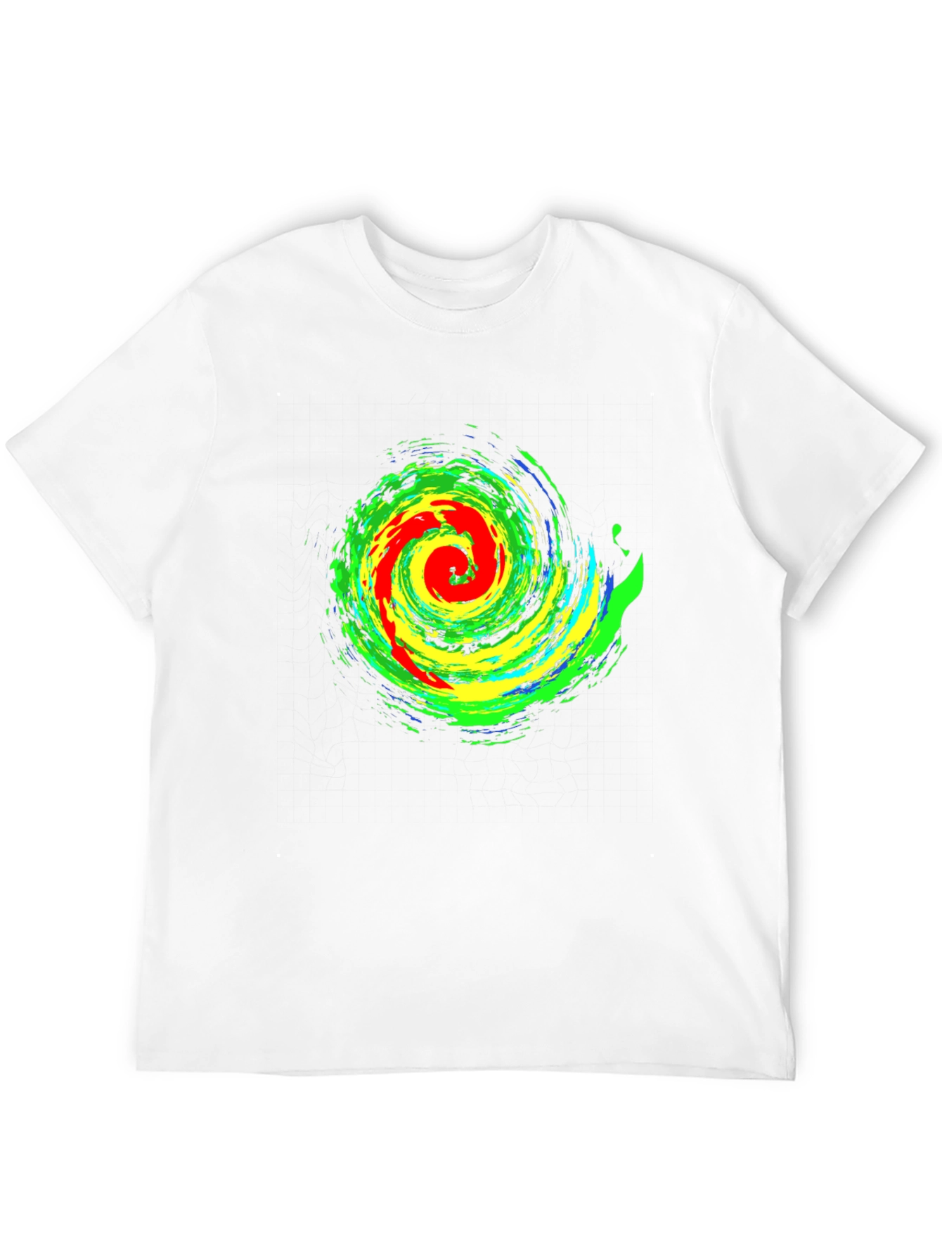 Vibrant Swirl Graphic Black T-Shirt