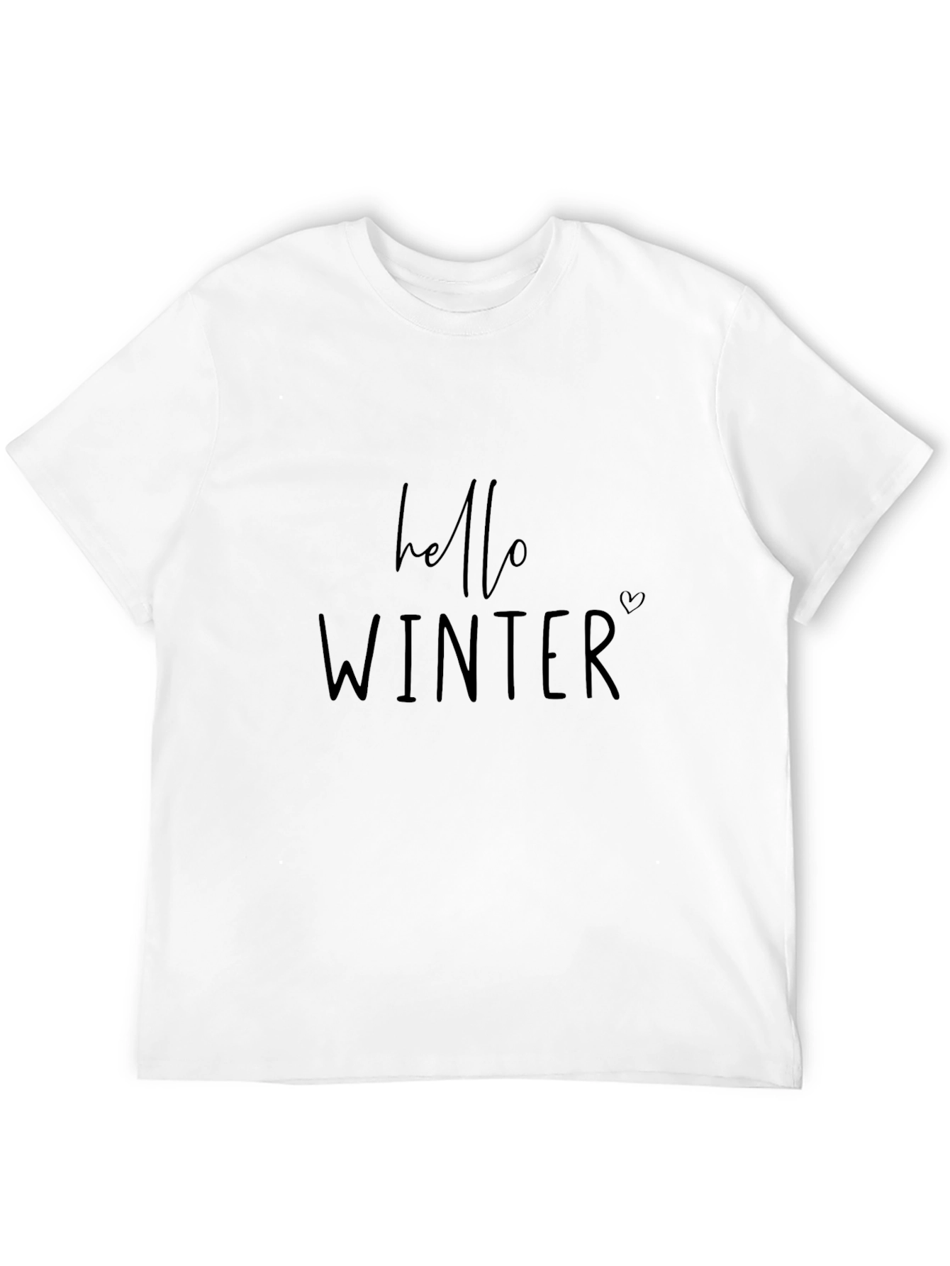 Hello Winter Black Graphic Tee