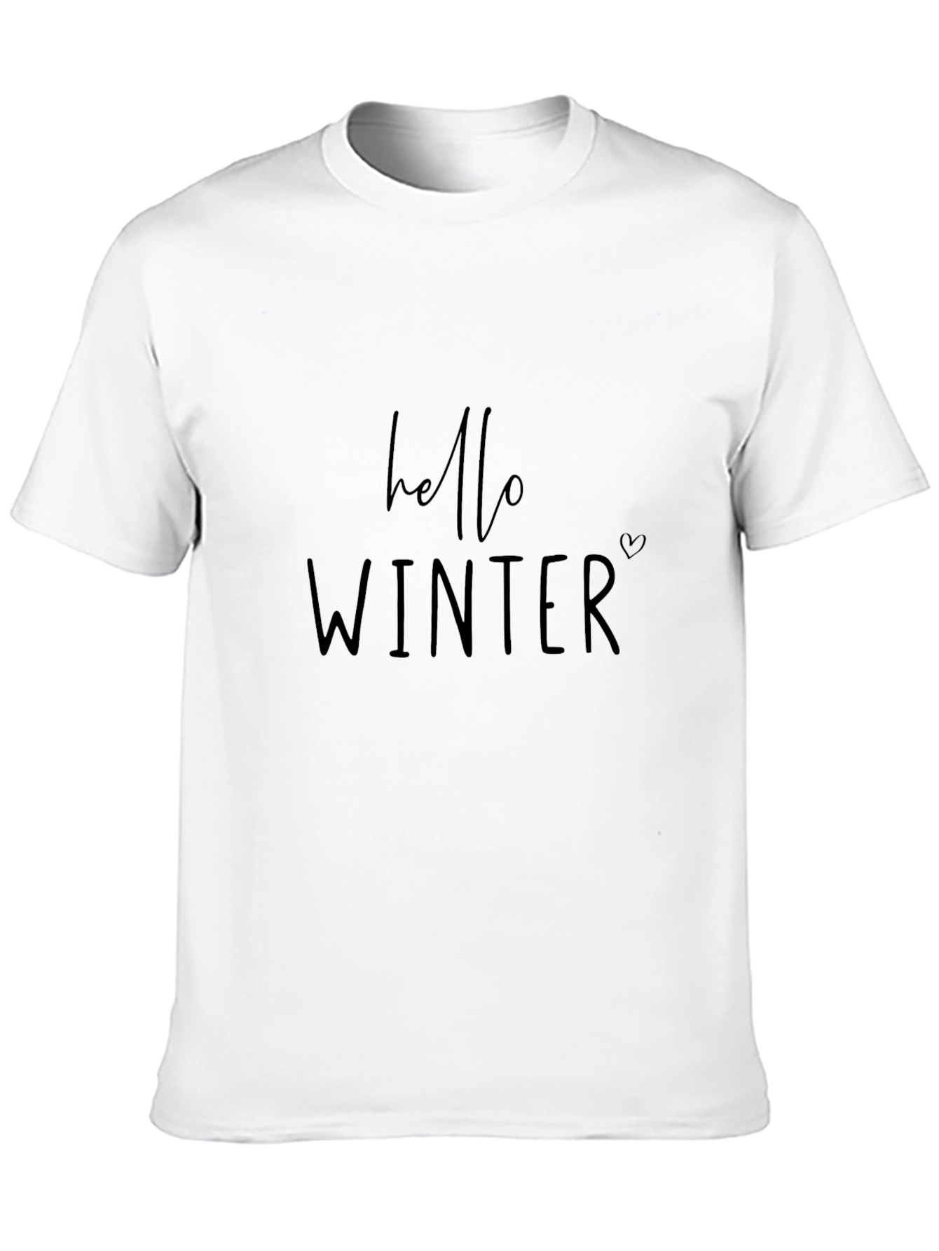 Hello Winter Black Graphic Tee