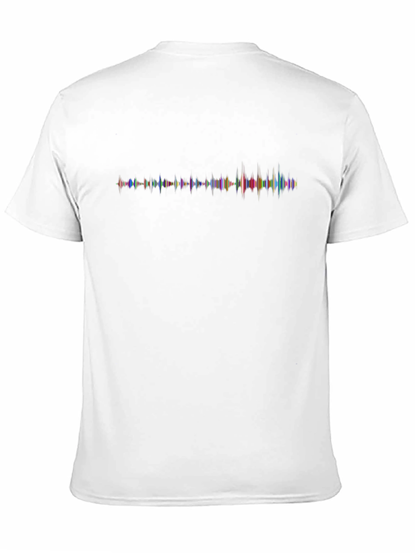 Sound Wave Graphic Tee - Modern Design Black Shirt