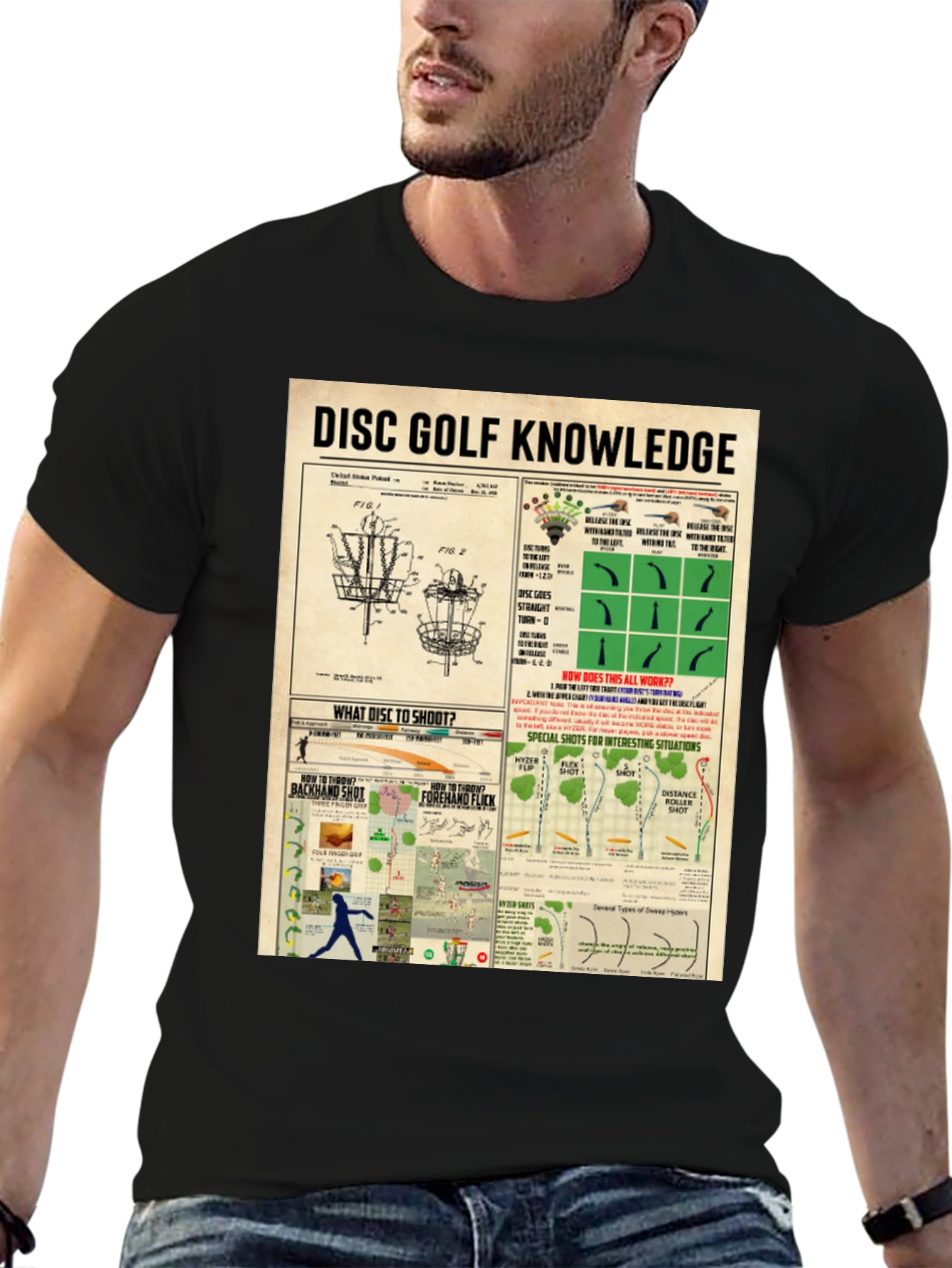 Disc Golf Knowledge T-Shirt - Novelty Tee