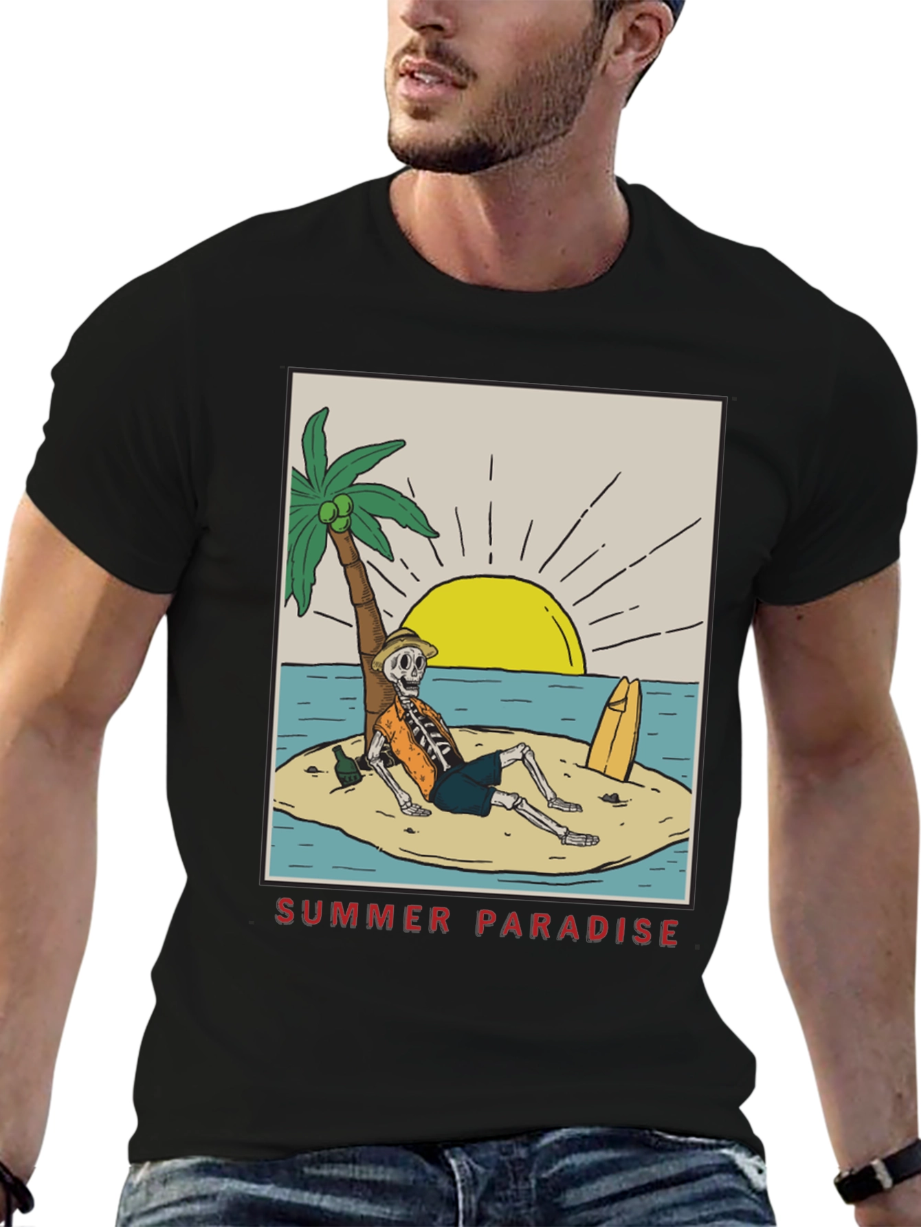 Summer Paradise Skeleton T-Shirt