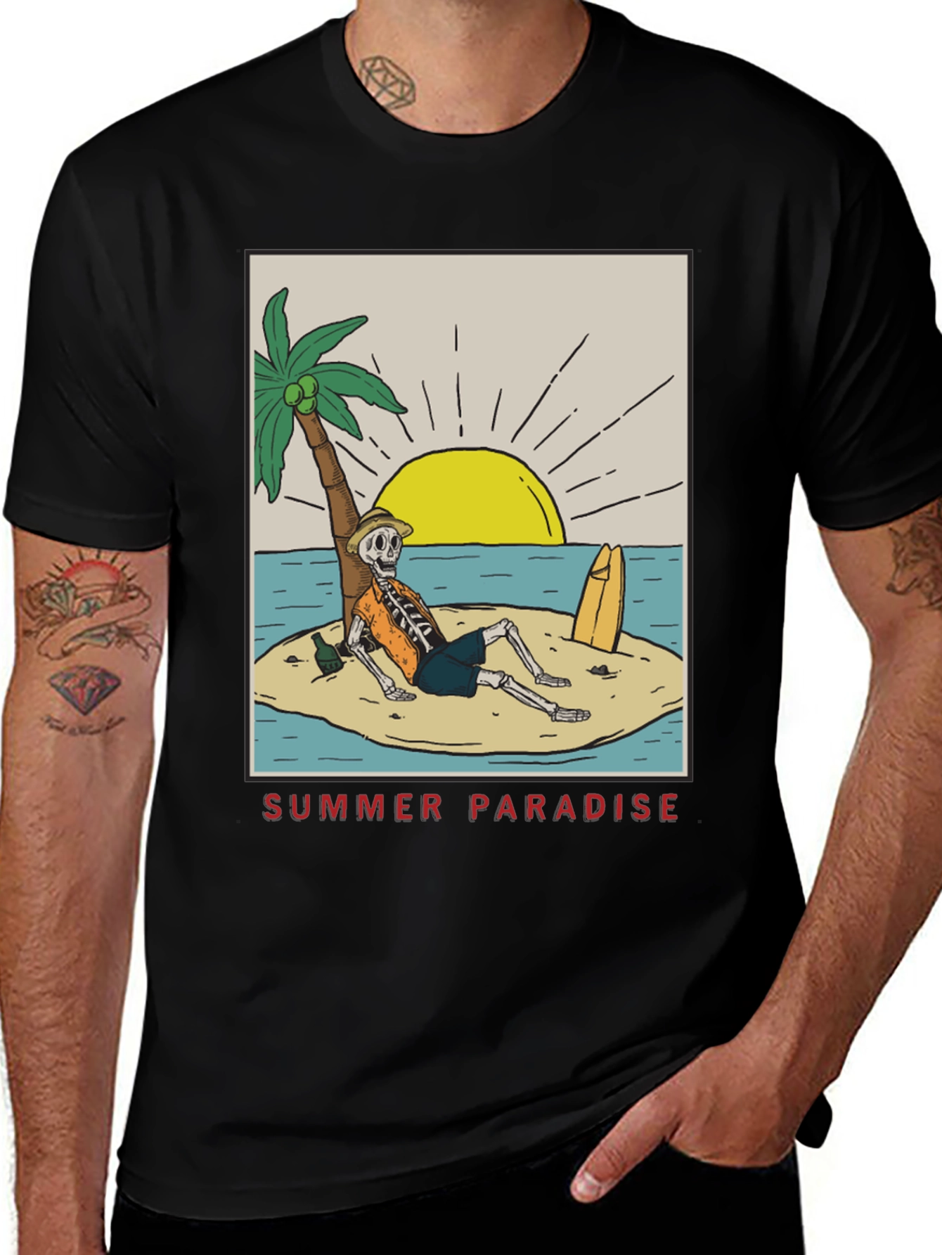 Summer Paradise Skeleton T-Shirt