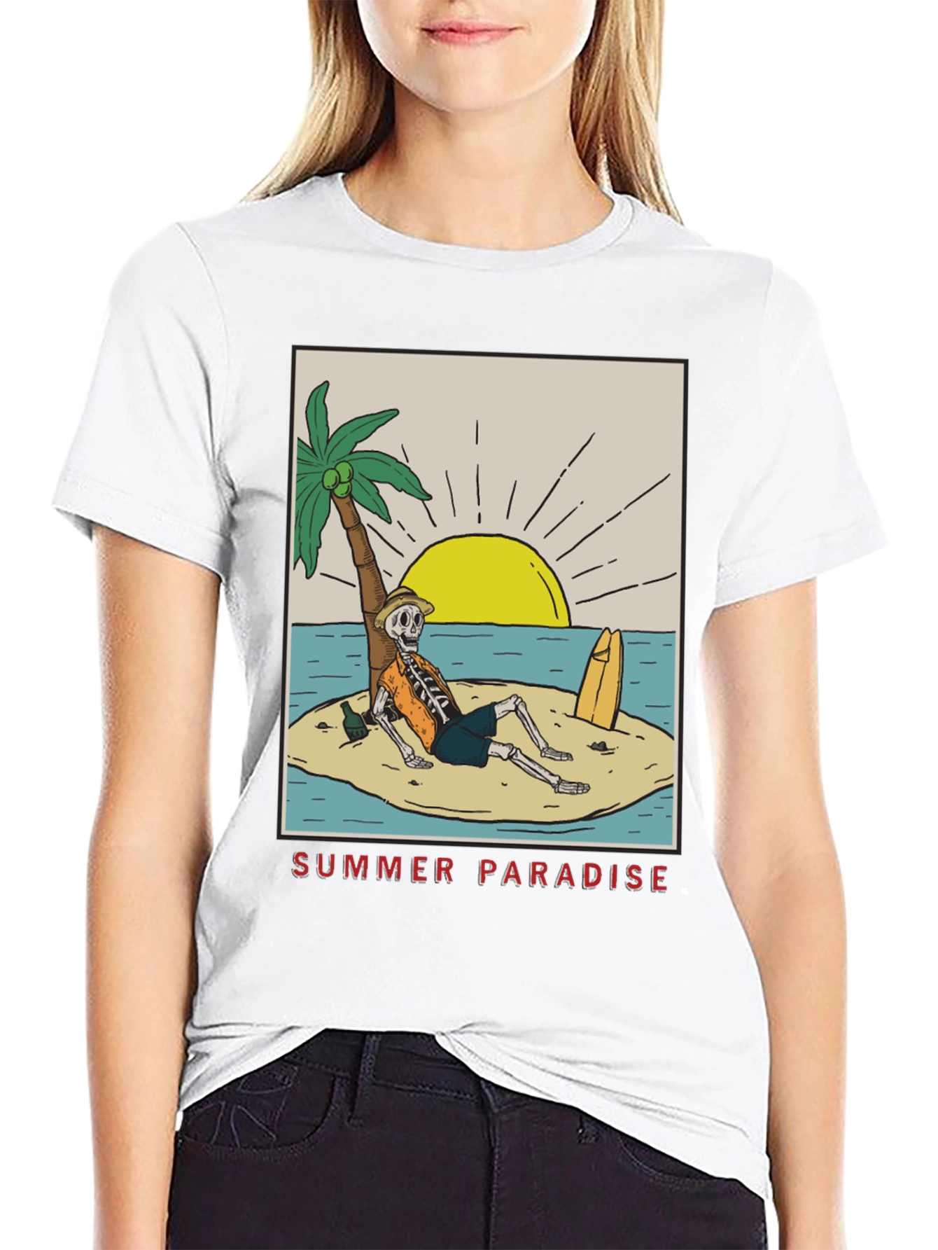 Summer Paradise Skeleton T-Shirt