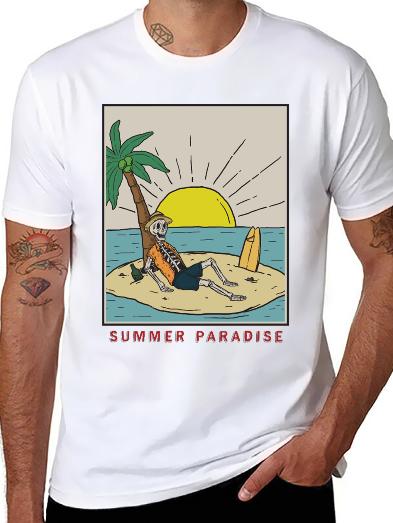 Summer Paradise Skeleton T-Shirt