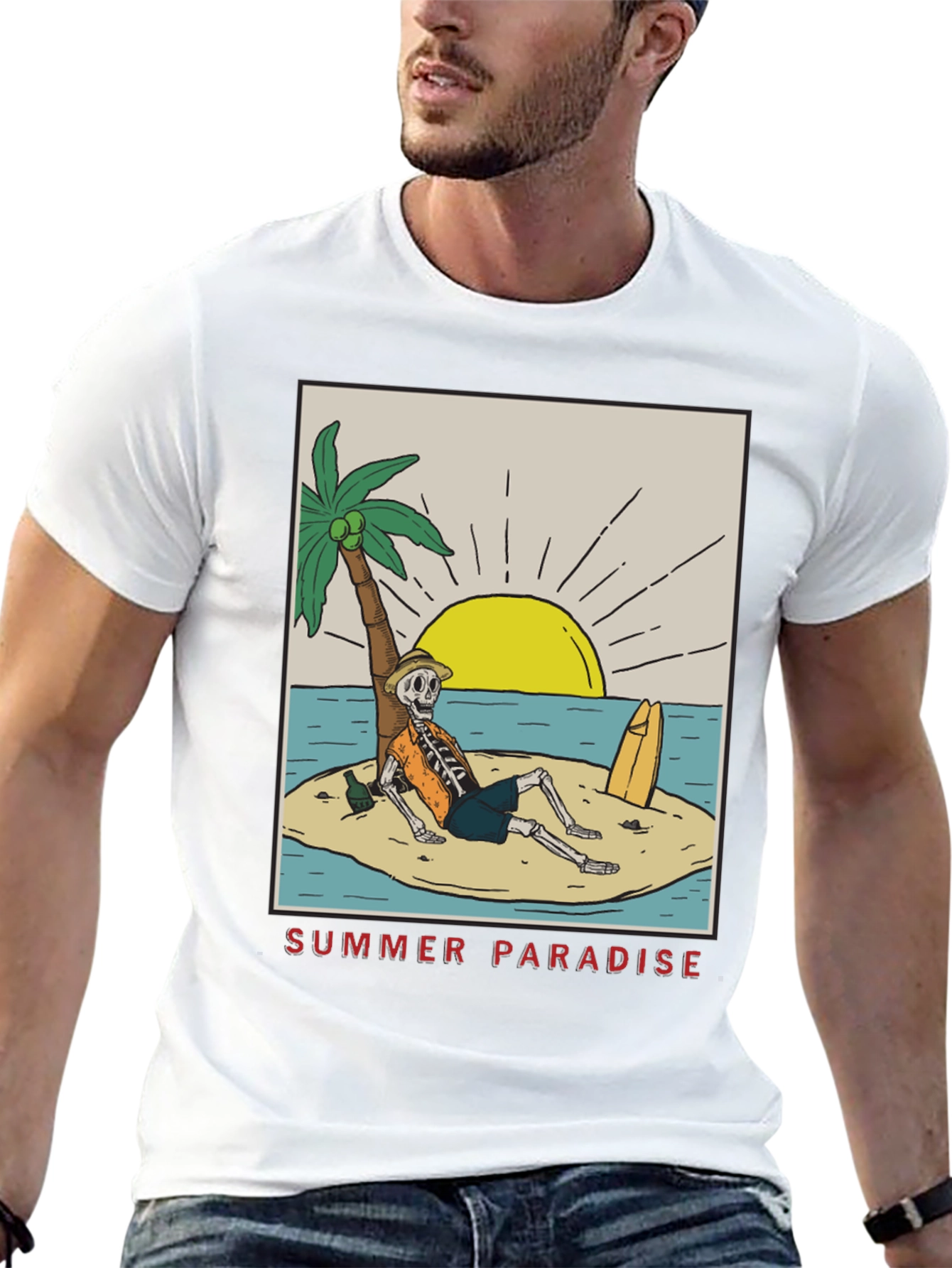 Summer Paradise Skeleton T-Shirt