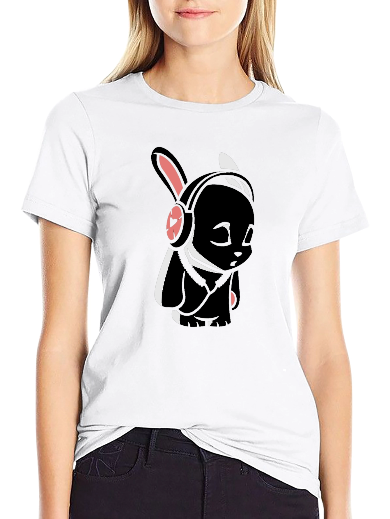 Black Bunny Graphic Tee - Stylish & Unique Design