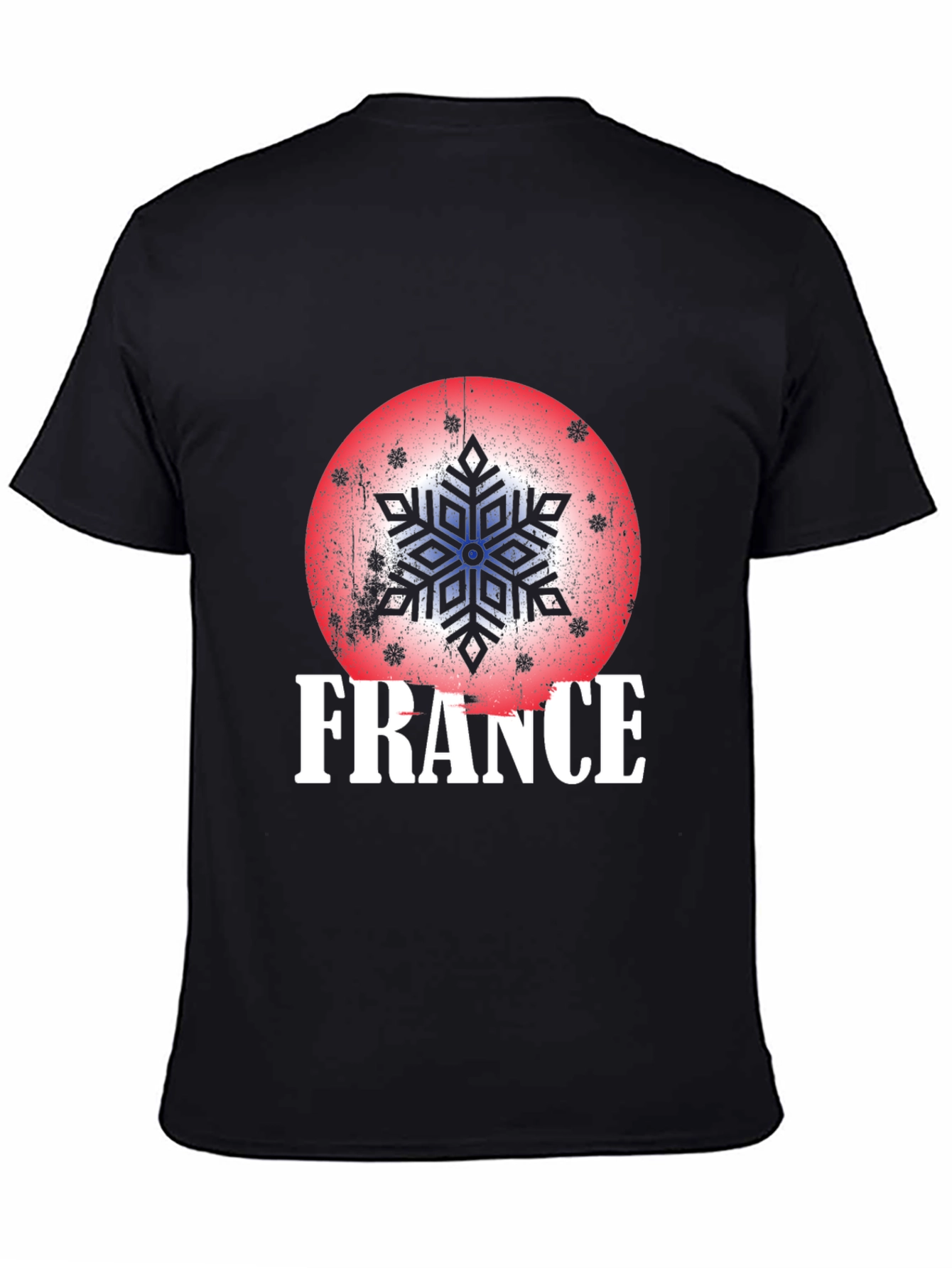France Snowflake Graphic Tee - Winter Holiday Souvenir
