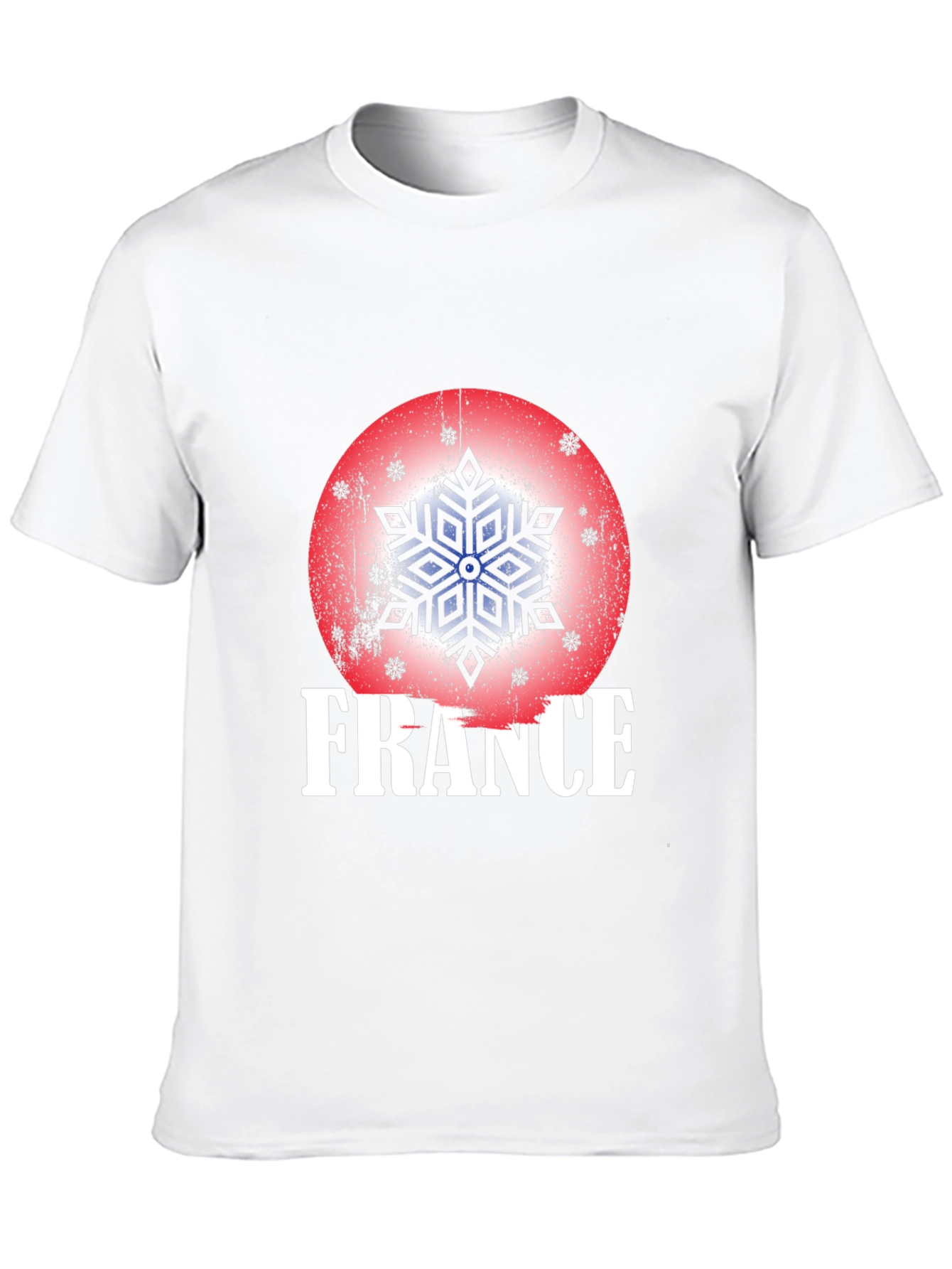 France Snowflake Graphic Tee - Winter Holiday Souvenir