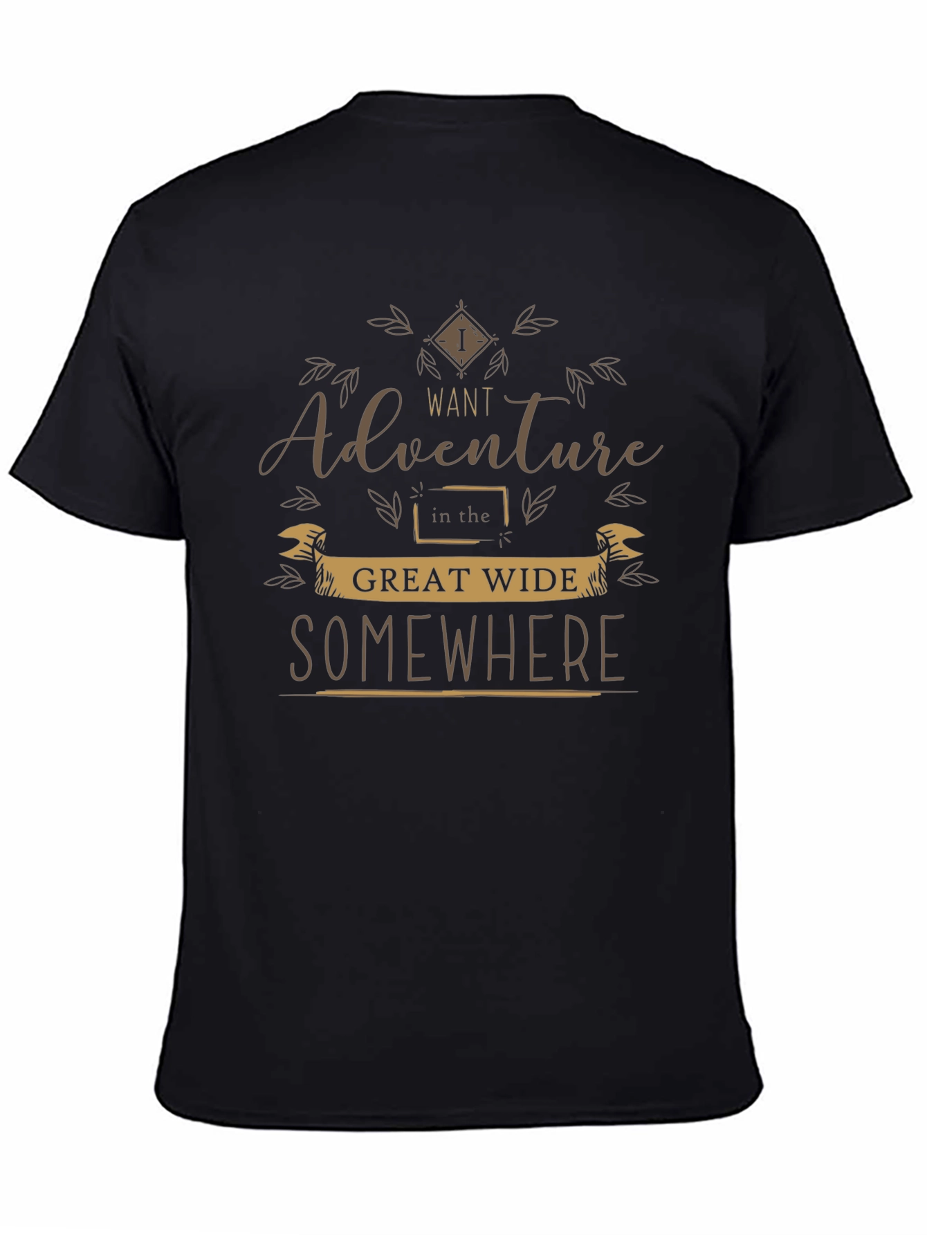 Adventure Awaits Black Graphic Tee