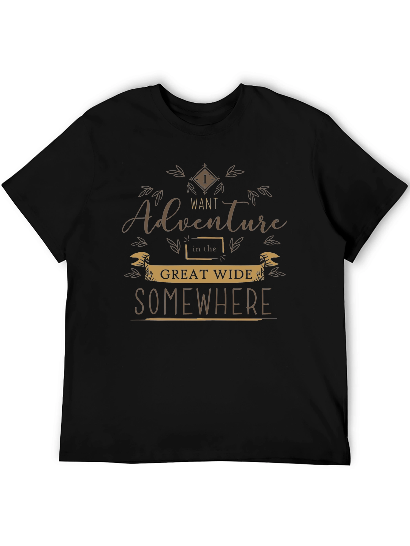 Adventure Awaits Black Graphic Tee