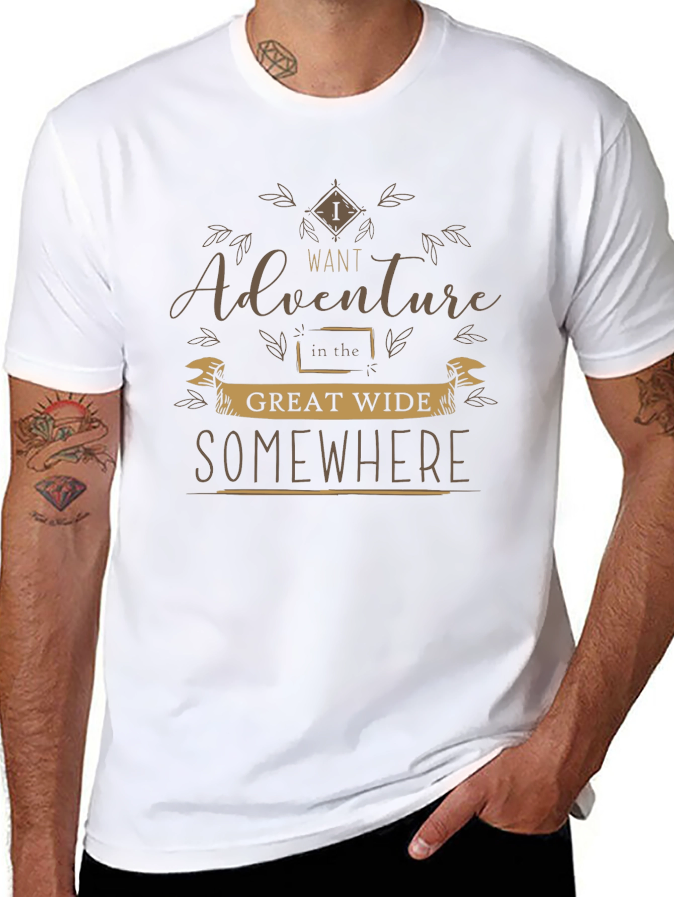 Adventure Awaits Black Graphic Tee