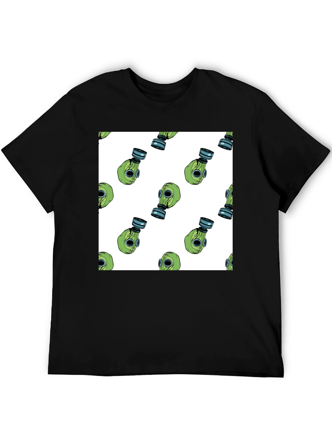Gas Mask Pattern T-Shirt - Unique Design