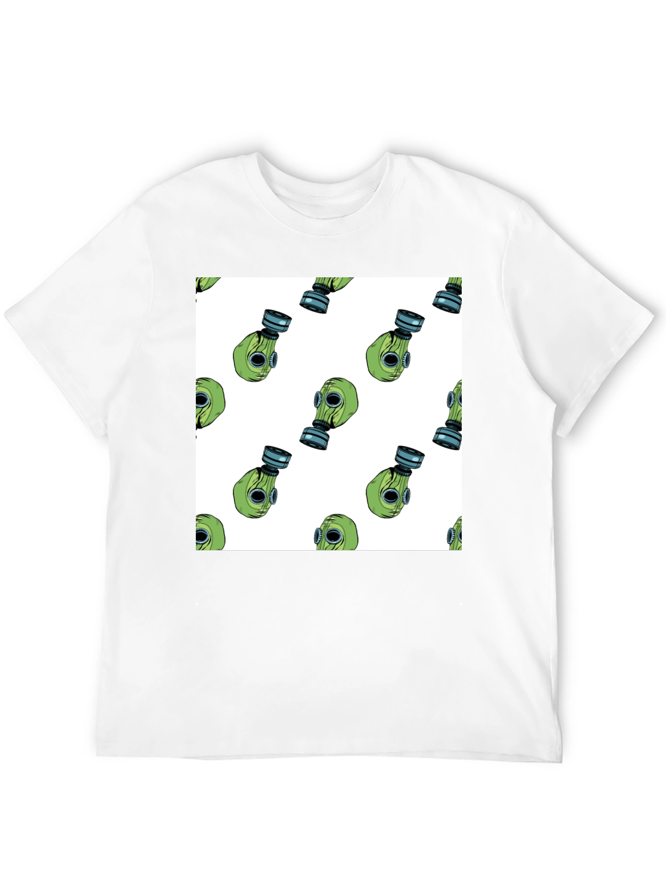 Gas Mask Pattern T-Shirt - Unique Design