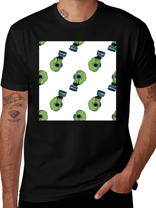 Gas Mask Pattern T-Shirt - Unique Design