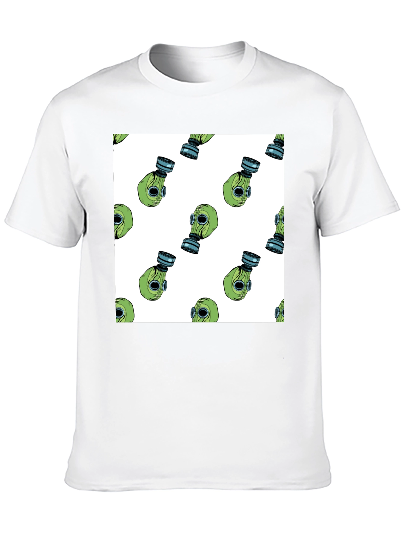 Gas Mask Pattern T-Shirt - Unique Design