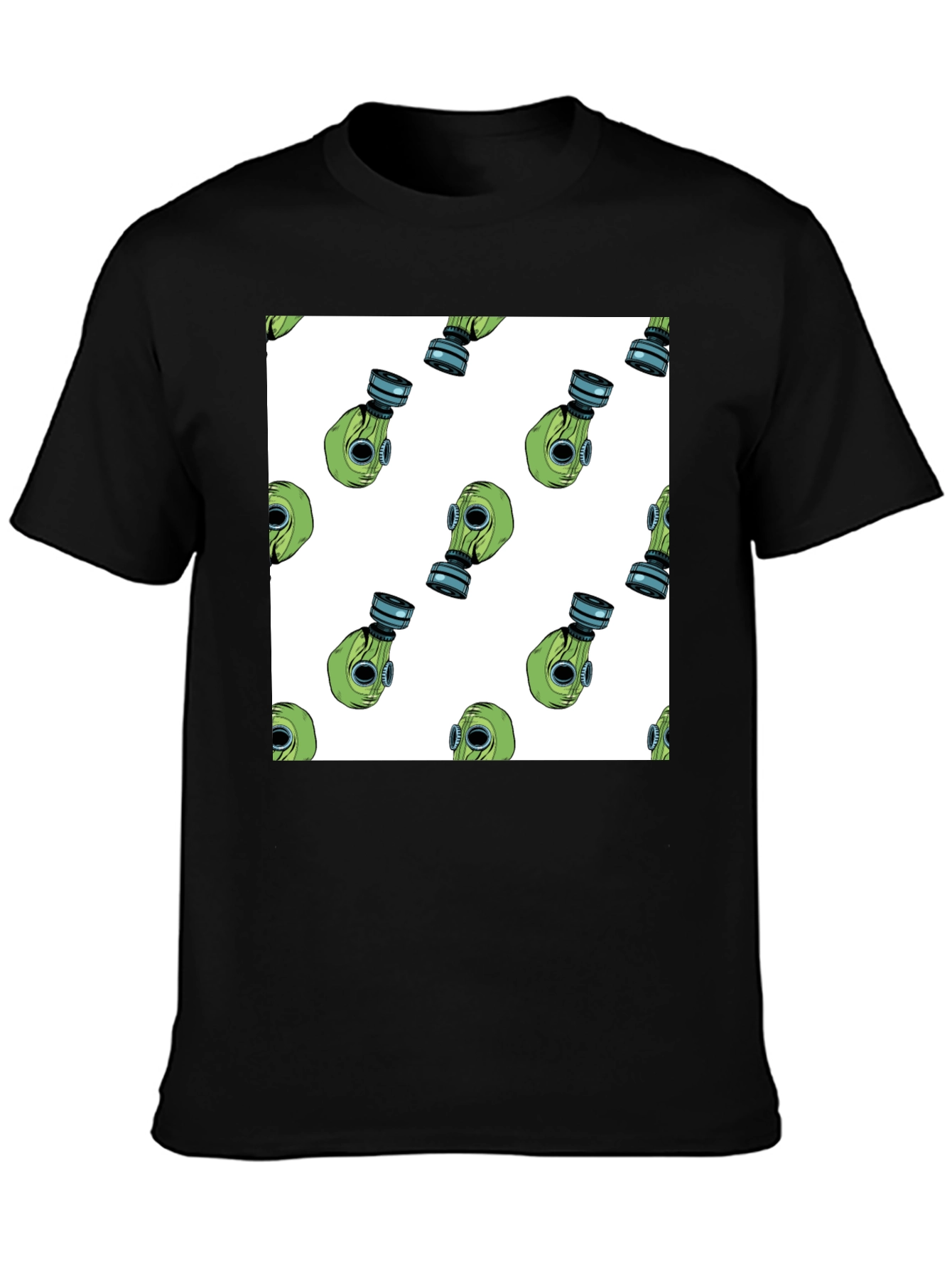 Gas Mask Pattern T-Shirt - Unique Design