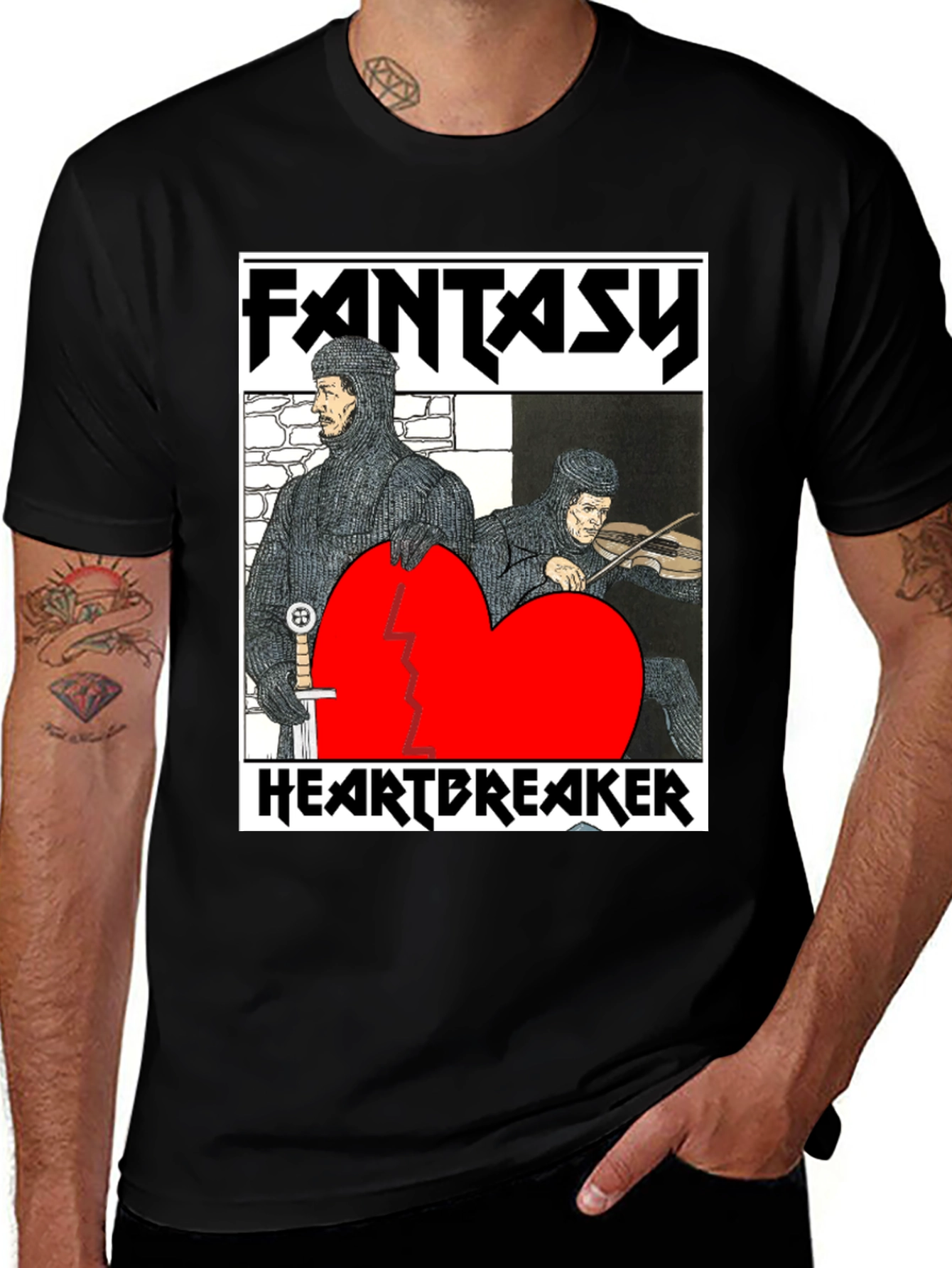Fantasy Heartbreaker Graphic Tee - Black