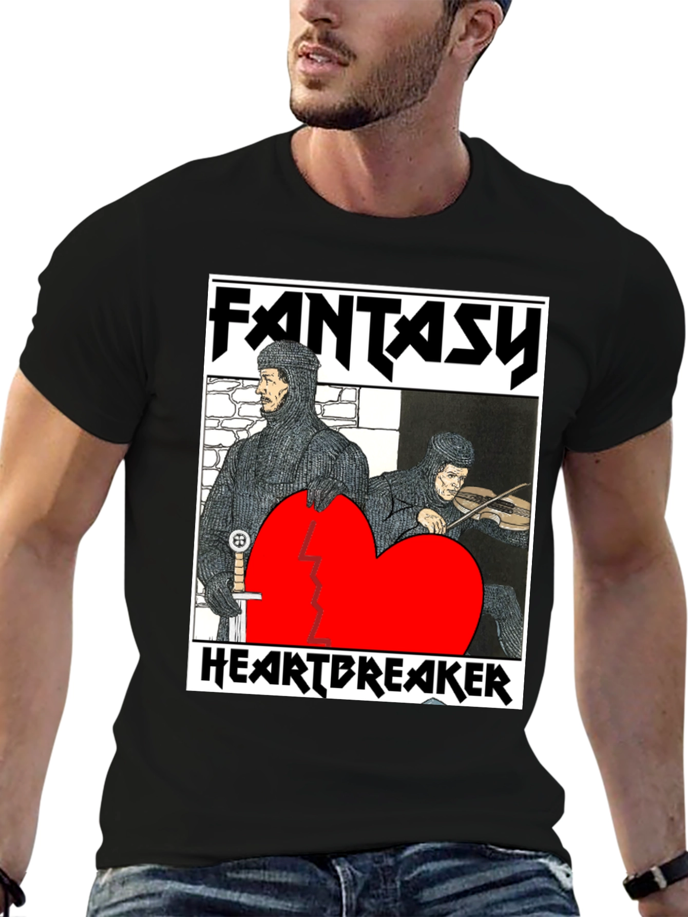 Fantasy Heartbreaker Graphic Tee - Black