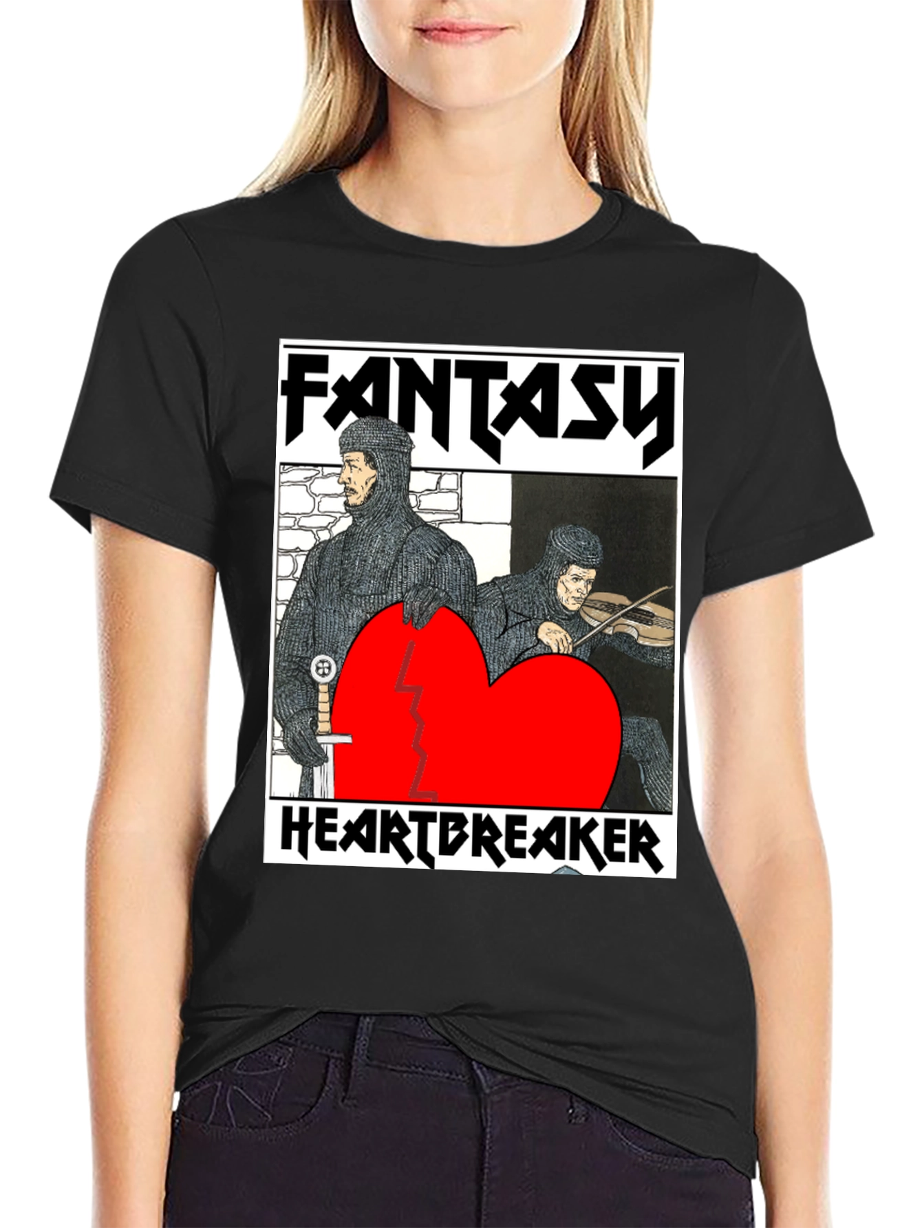 Fantasy Heartbreaker Graphic Tee - Black