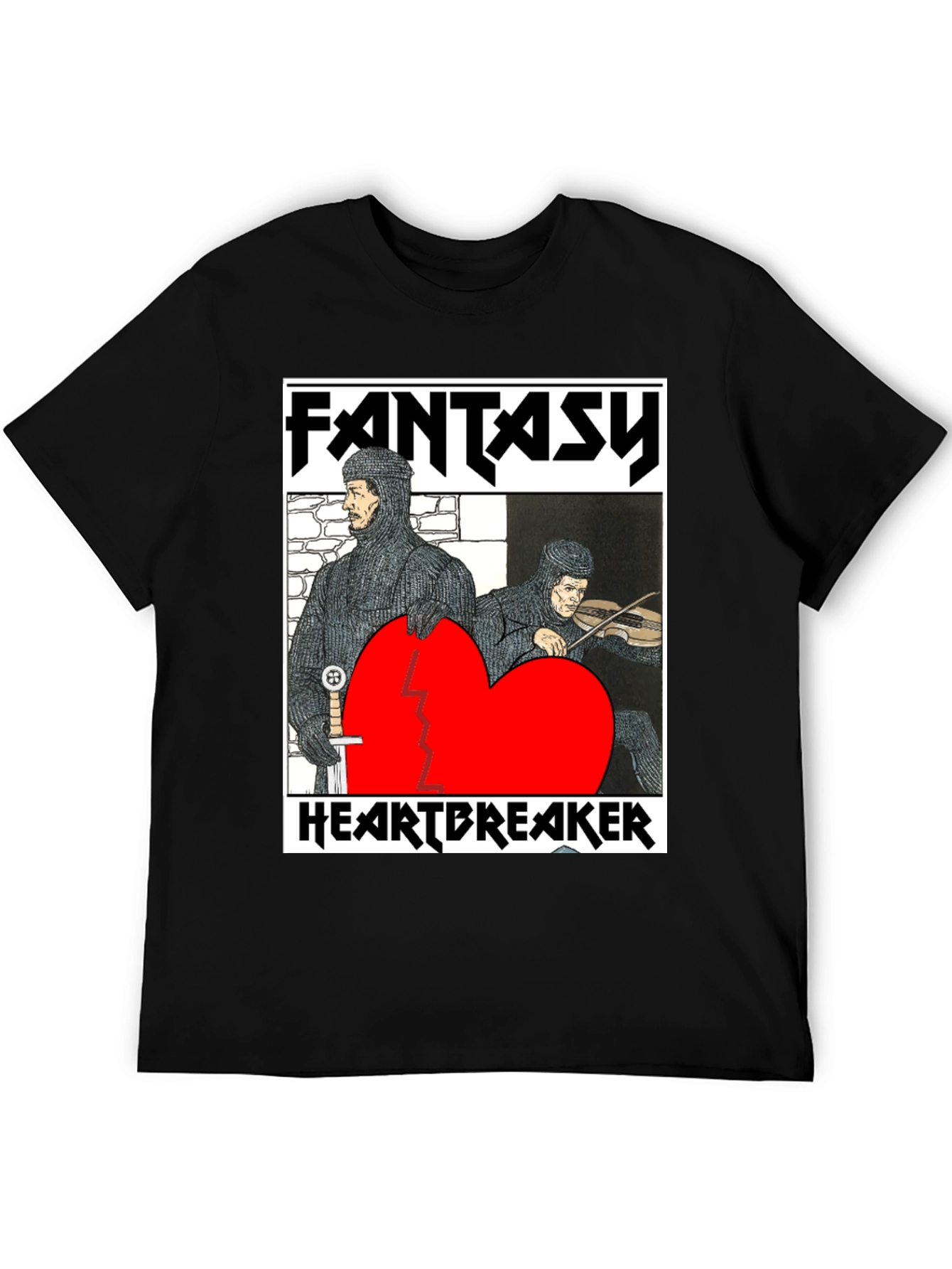 Fantasy Heartbreaker Graphic Tee - Black