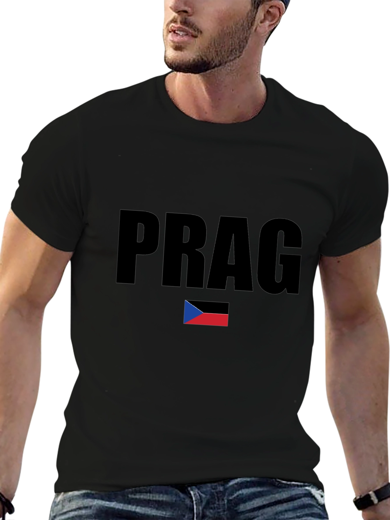 Prag T-Shirt with Czech Flag - Stylish Souvenir