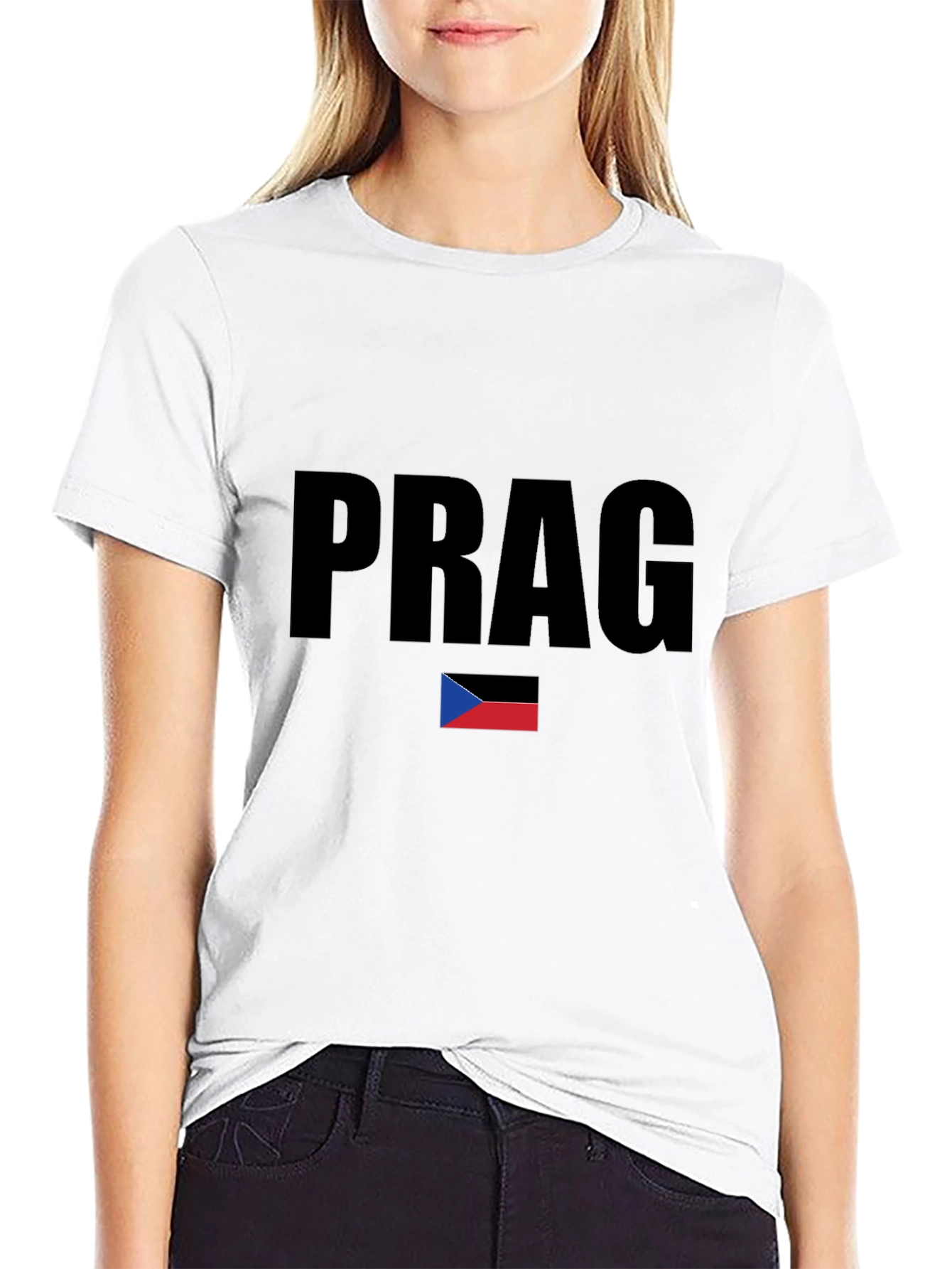 Prag T-Shirt with Czech Flag - Stylish Souvenir