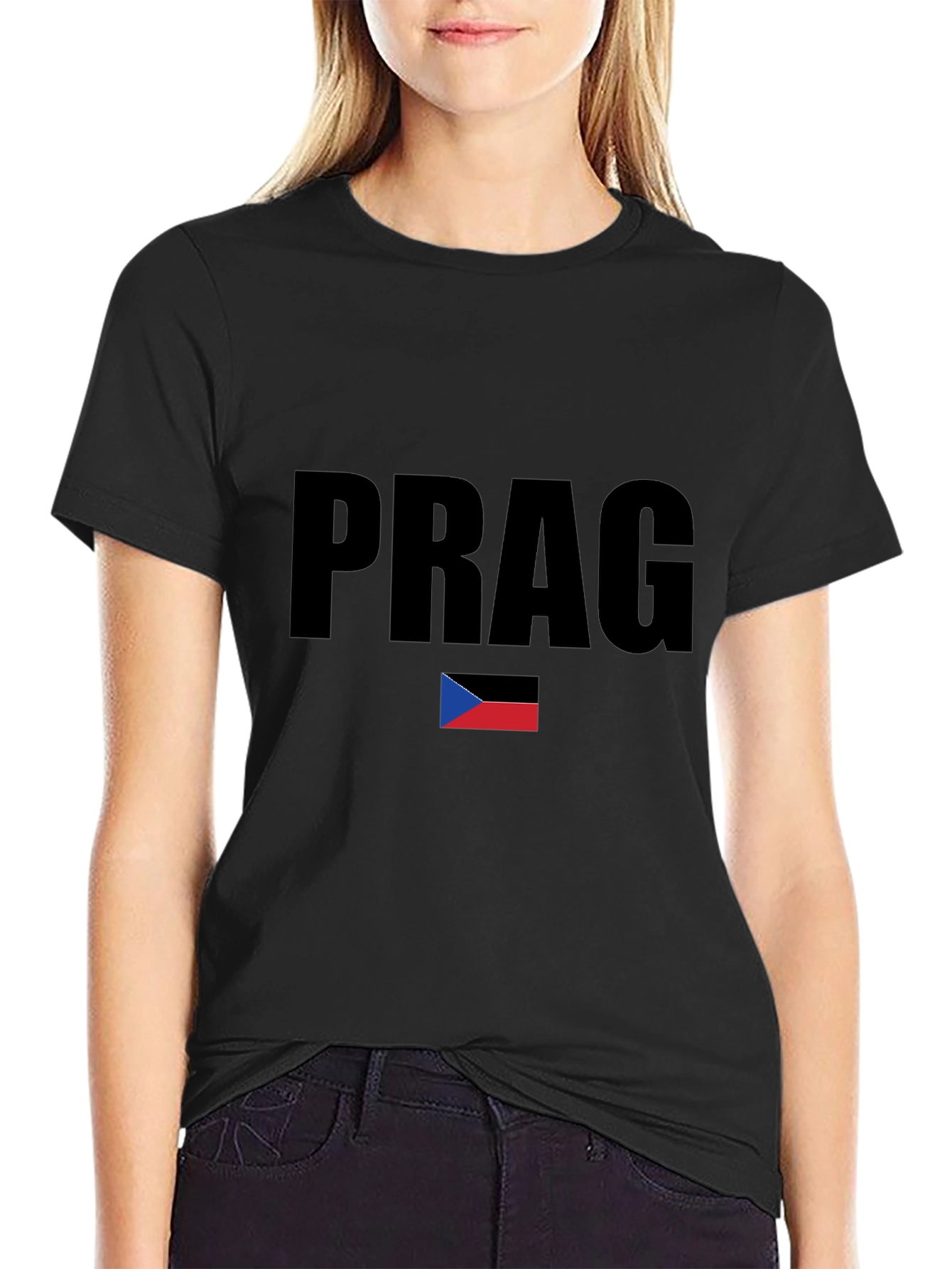 Prag T-Shirt with Czech Flag - Stylish Souvenir