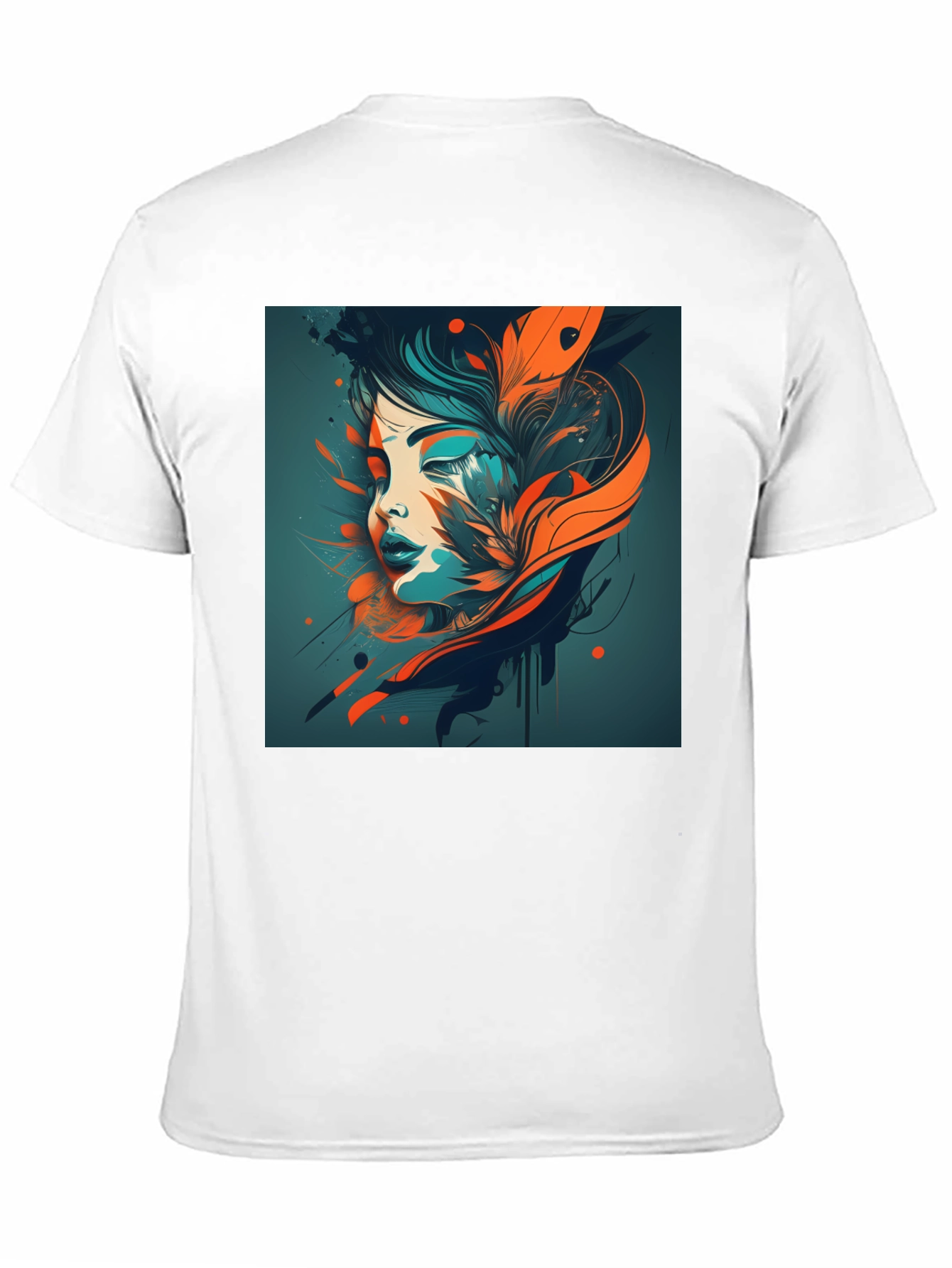Abstract Woman Graphic Black T-Shirt