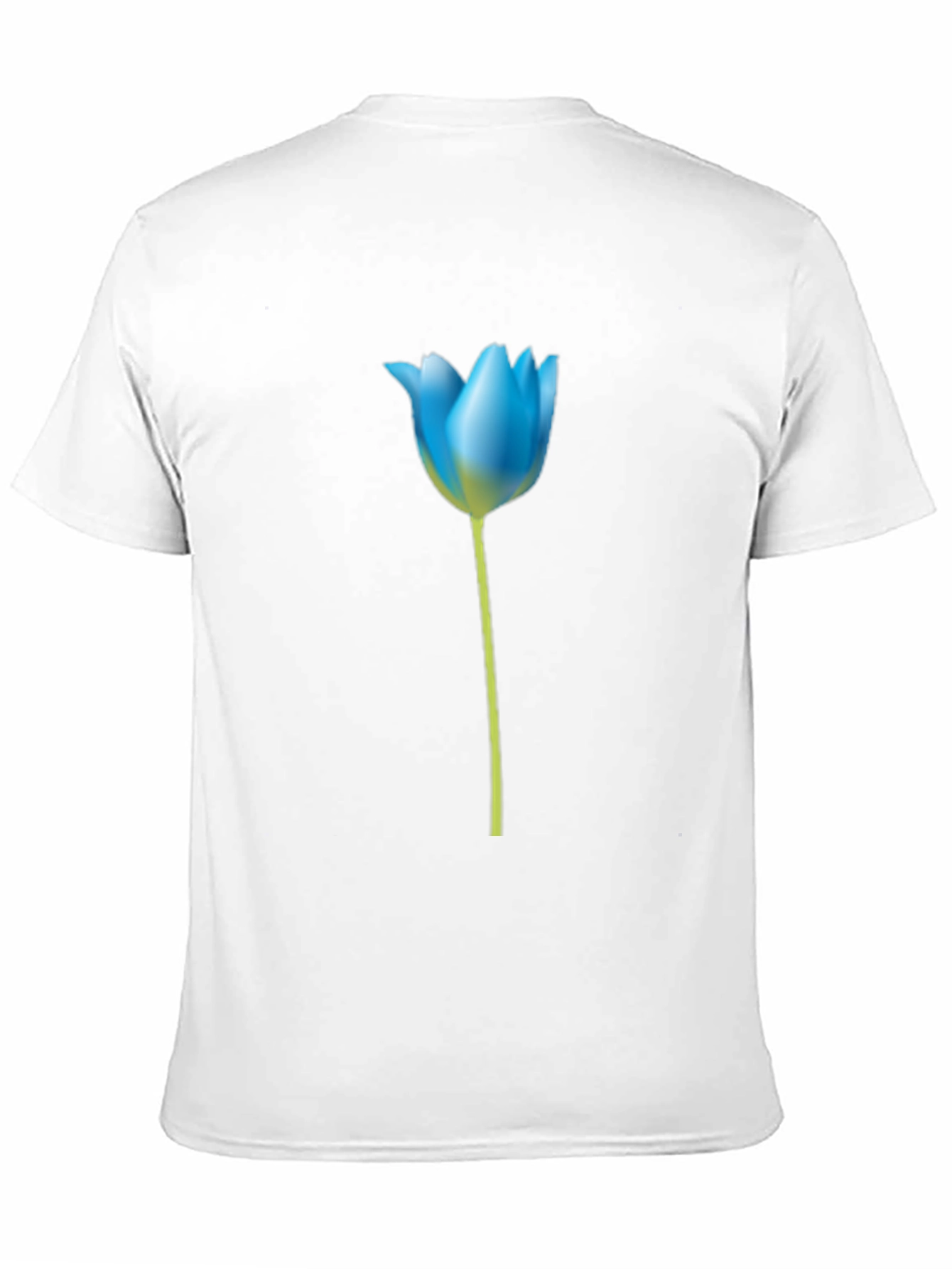 Blue Tulip Graphic Tee - Stylish Mens Black T-Shirt