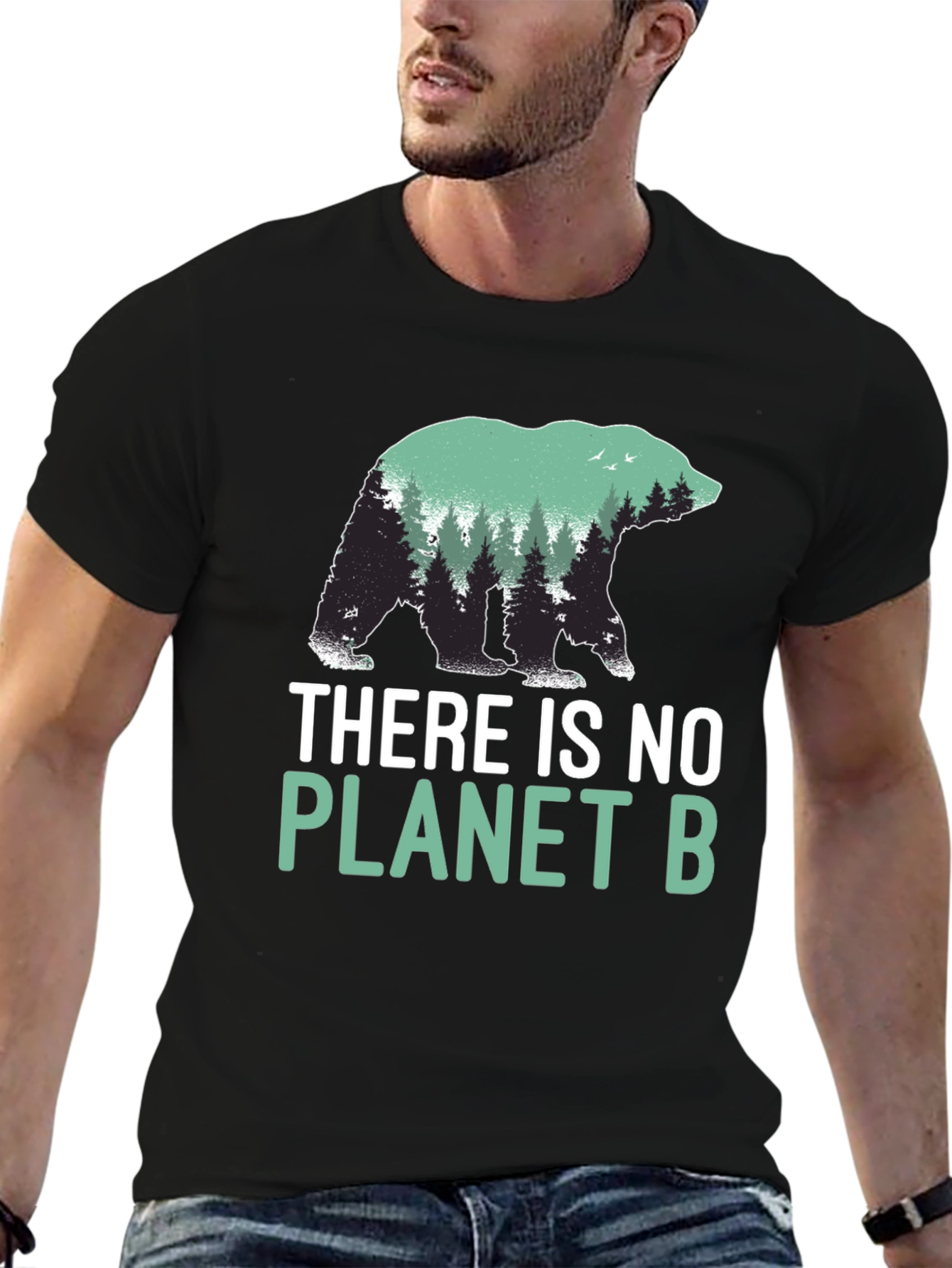 Planet B Bear Graphic T-Shirt - Eco-Friendly Design