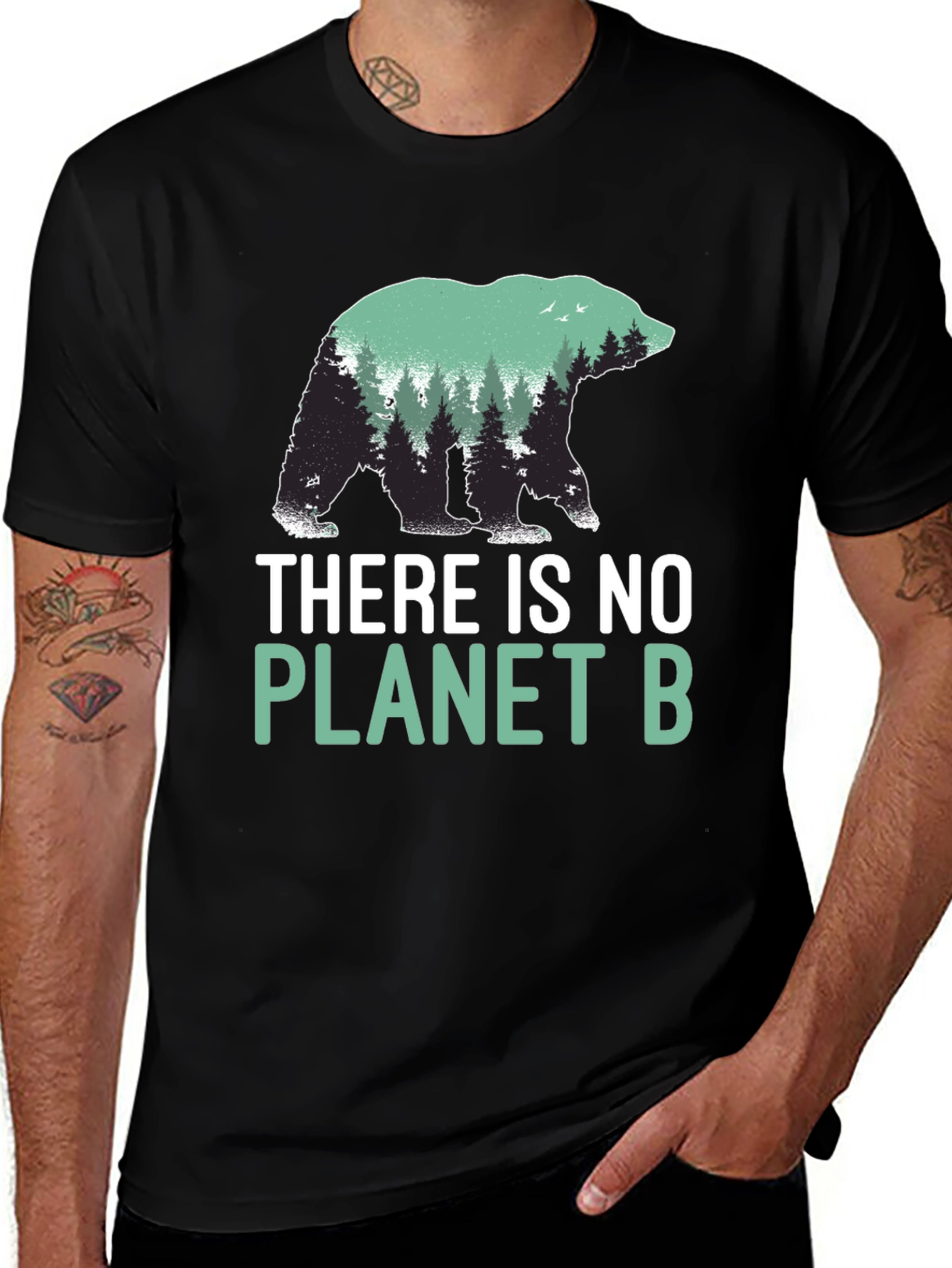 Planet B Bear Graphic T-Shirt - Eco-Friendly Design