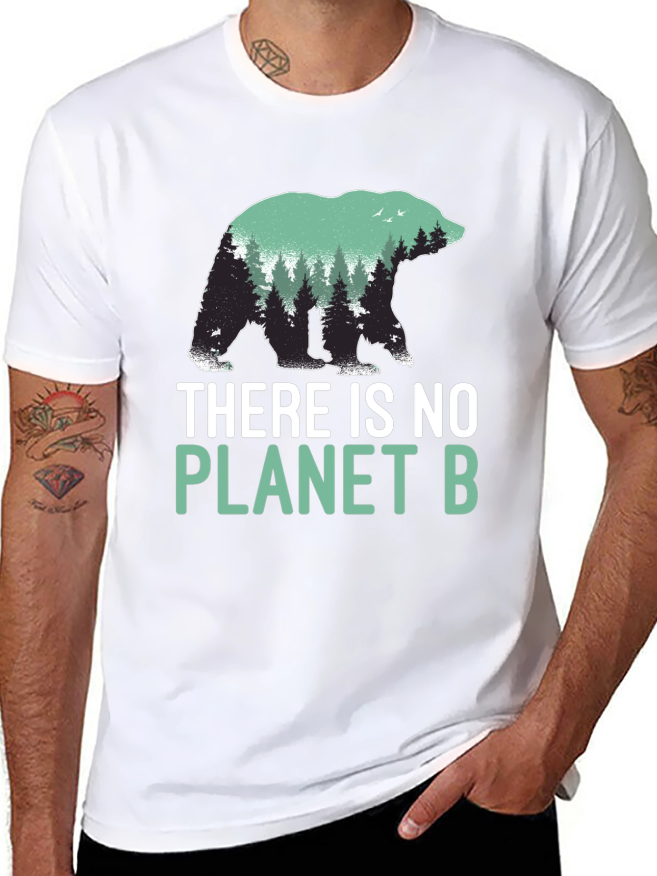 Planet B Bear Graphic T-Shirt - Eco-Friendly Design
