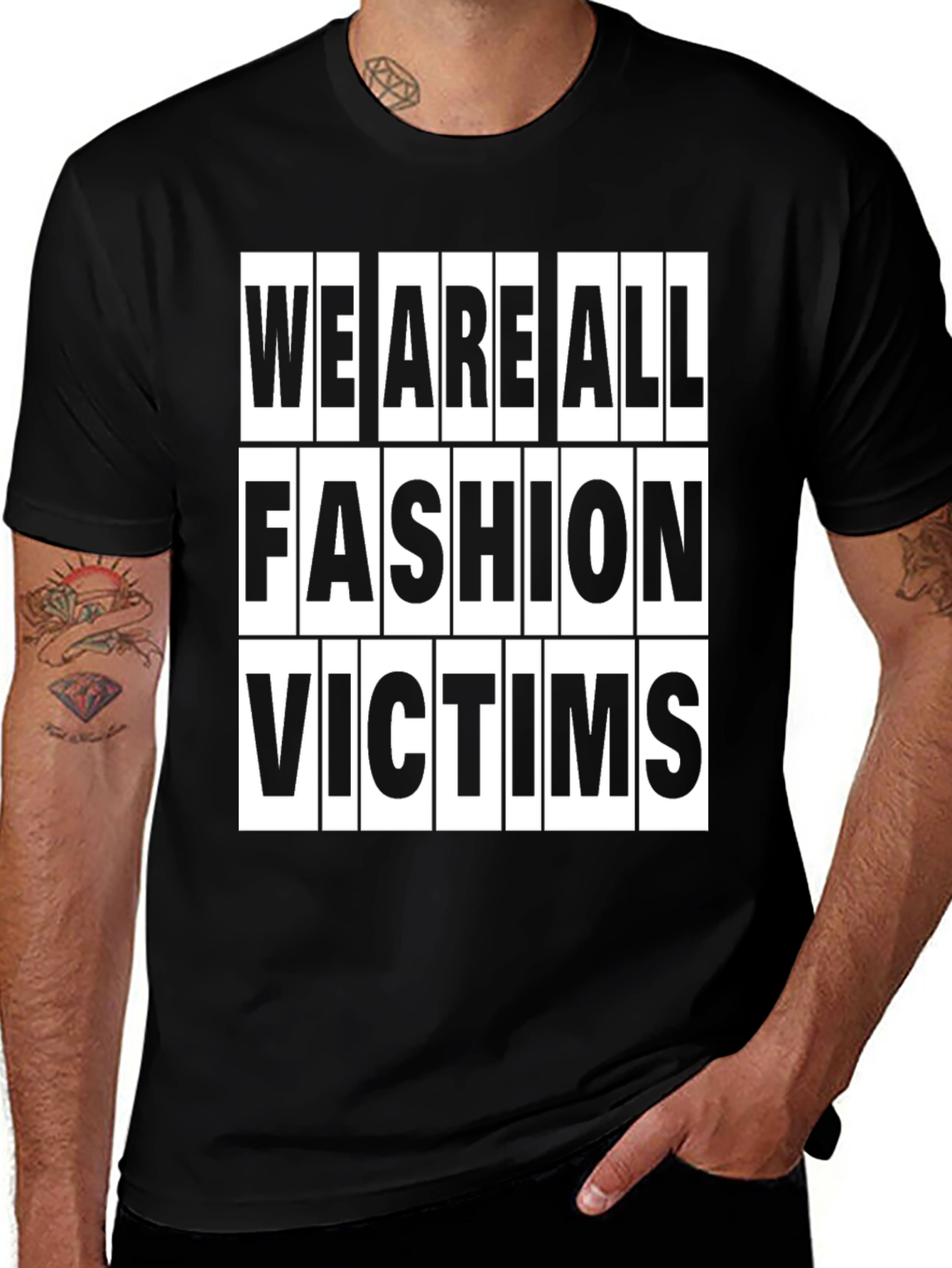 Fashion Victims T-Shirt - Trendy Slogan Tee