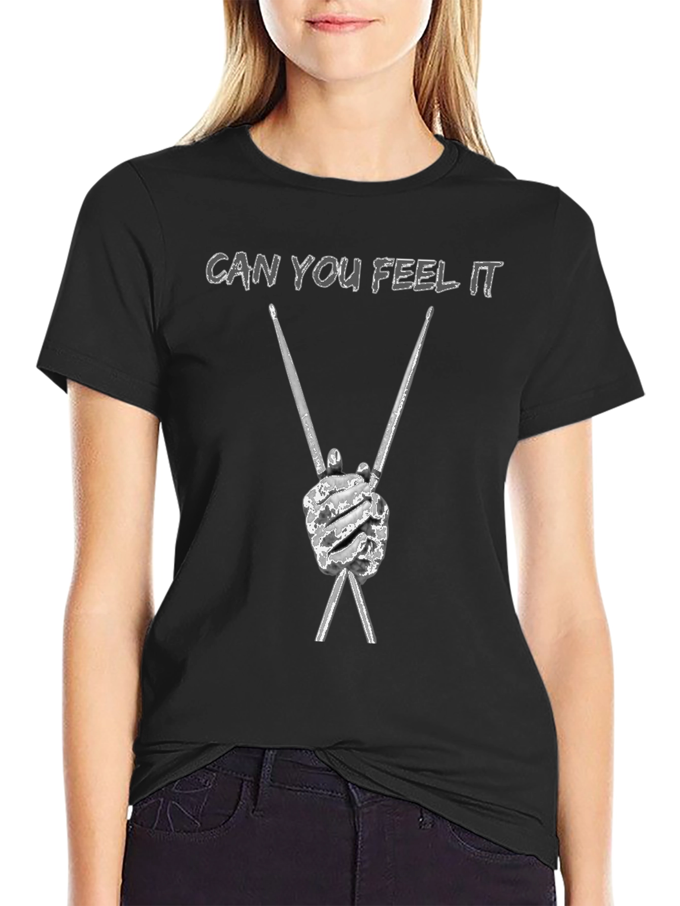 Can You Feel It Drummer Graphic Tee