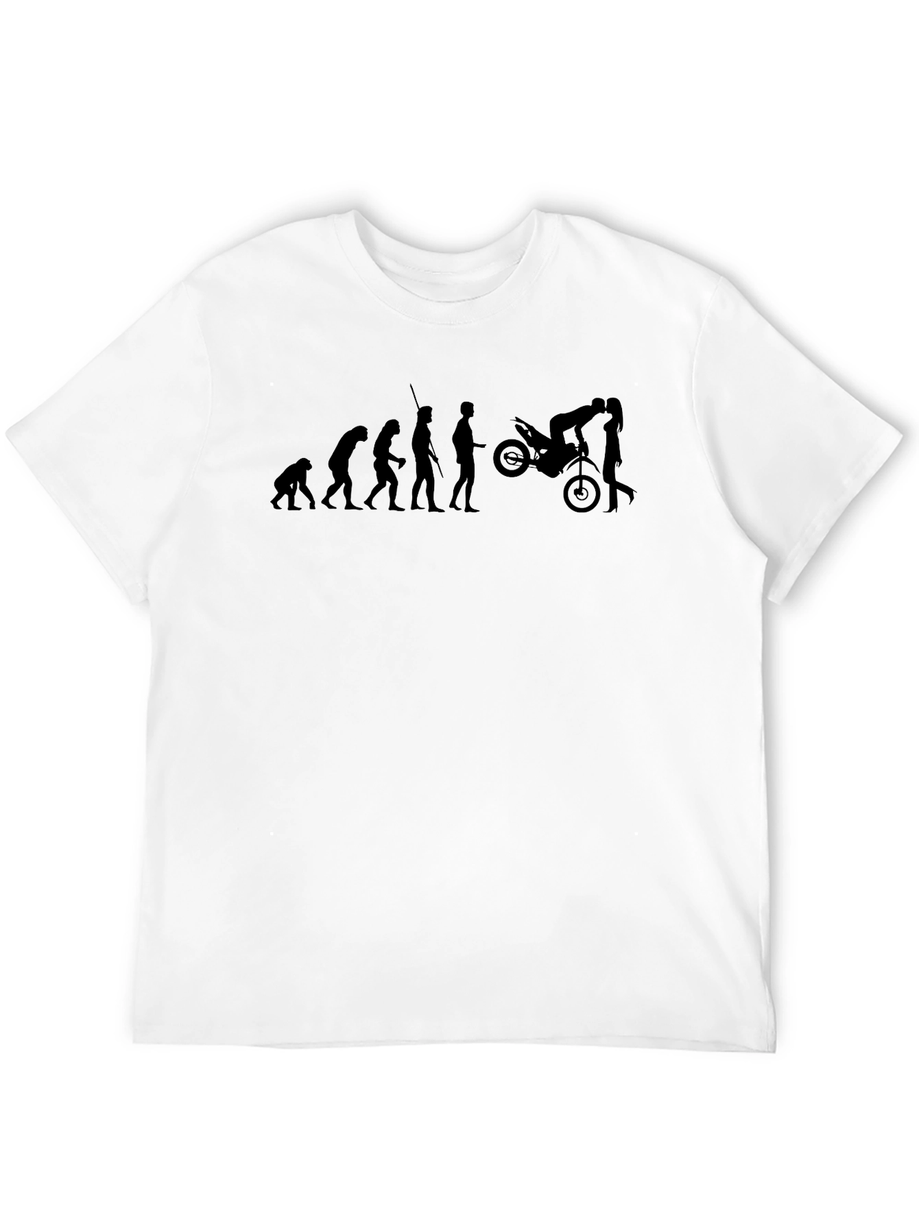 Evolution of Man Motorcycle T-Shirt