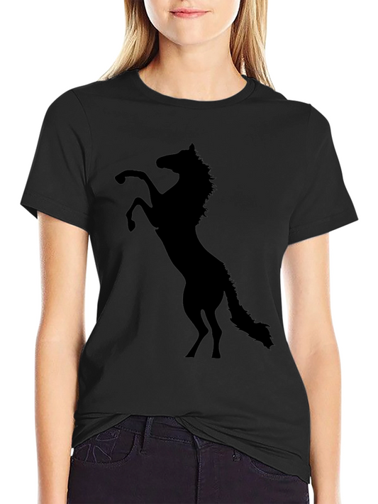 Black Horse Silhouette Graphic Tee